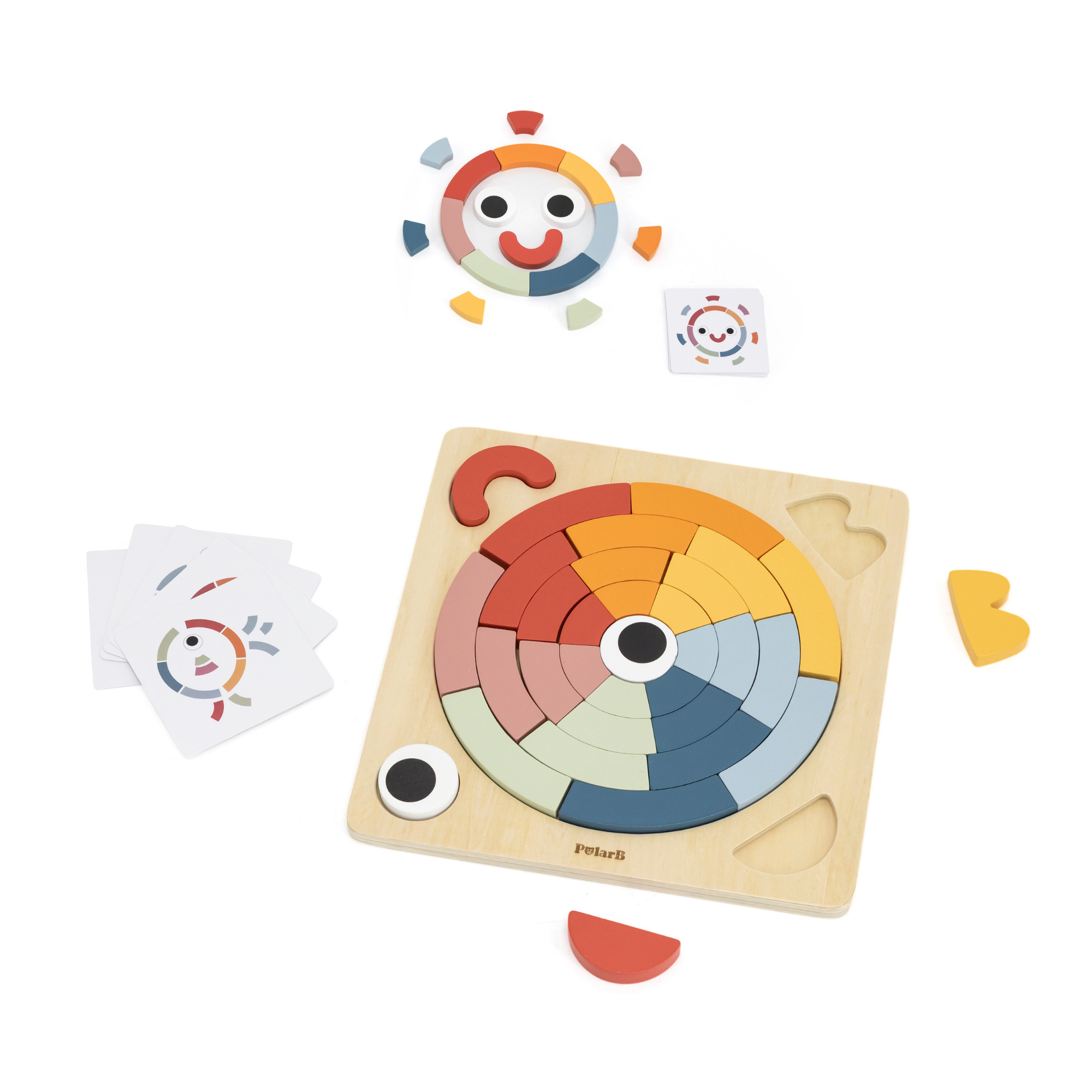 PolarB Grow-with-Me Free Spirits Educational Toy Set for Toddlers, Sensory, Motor Skills, Memory, Emotions, and Creative Play Activities, Eco-Friendly Wooden Toys for Ages 3 and Up