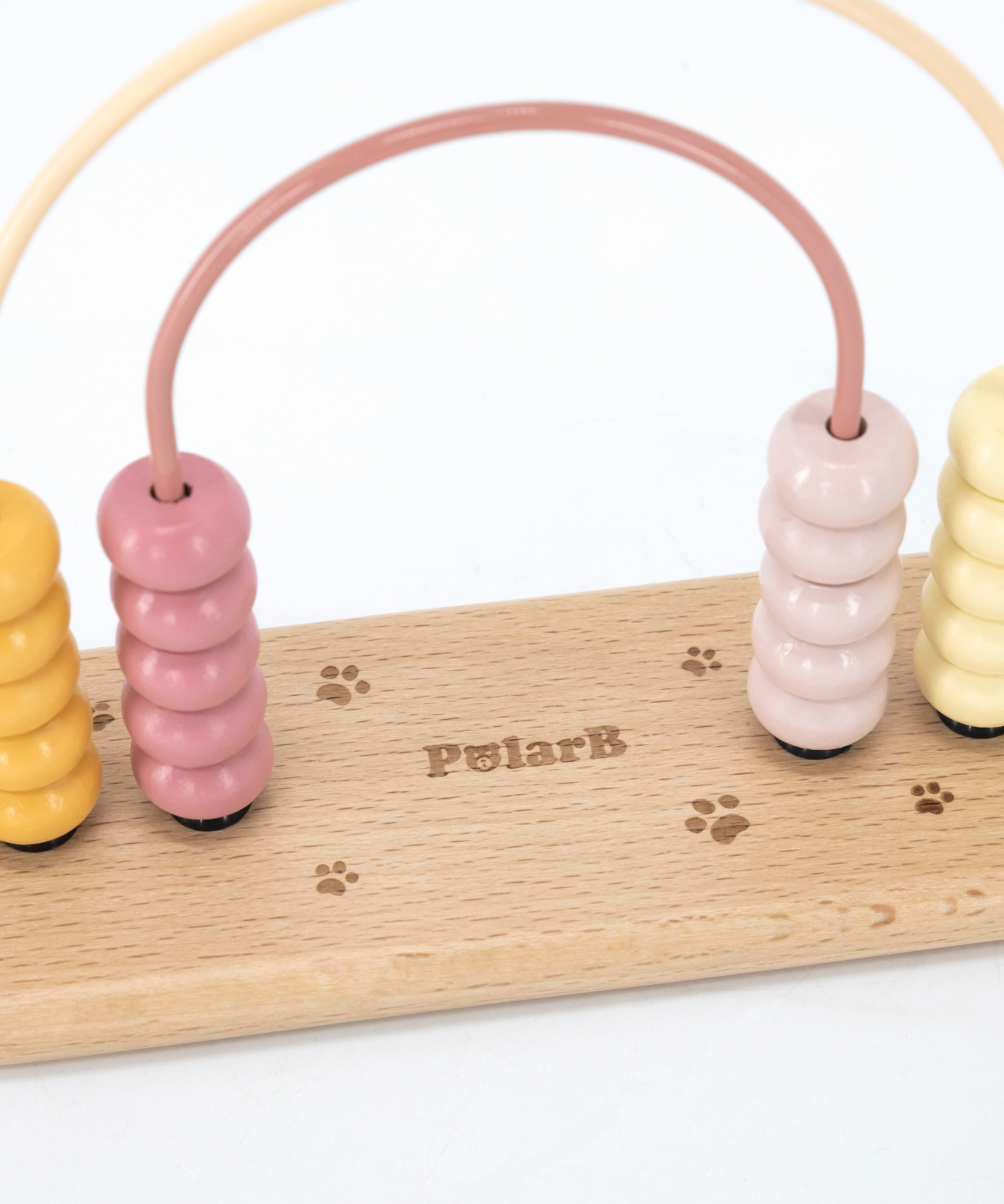 PolarB My First Numbers Wooden Abacus, Bear Design Counting Toy for Toddlers, Educational Math Toy for Ages 12 Months and Up
