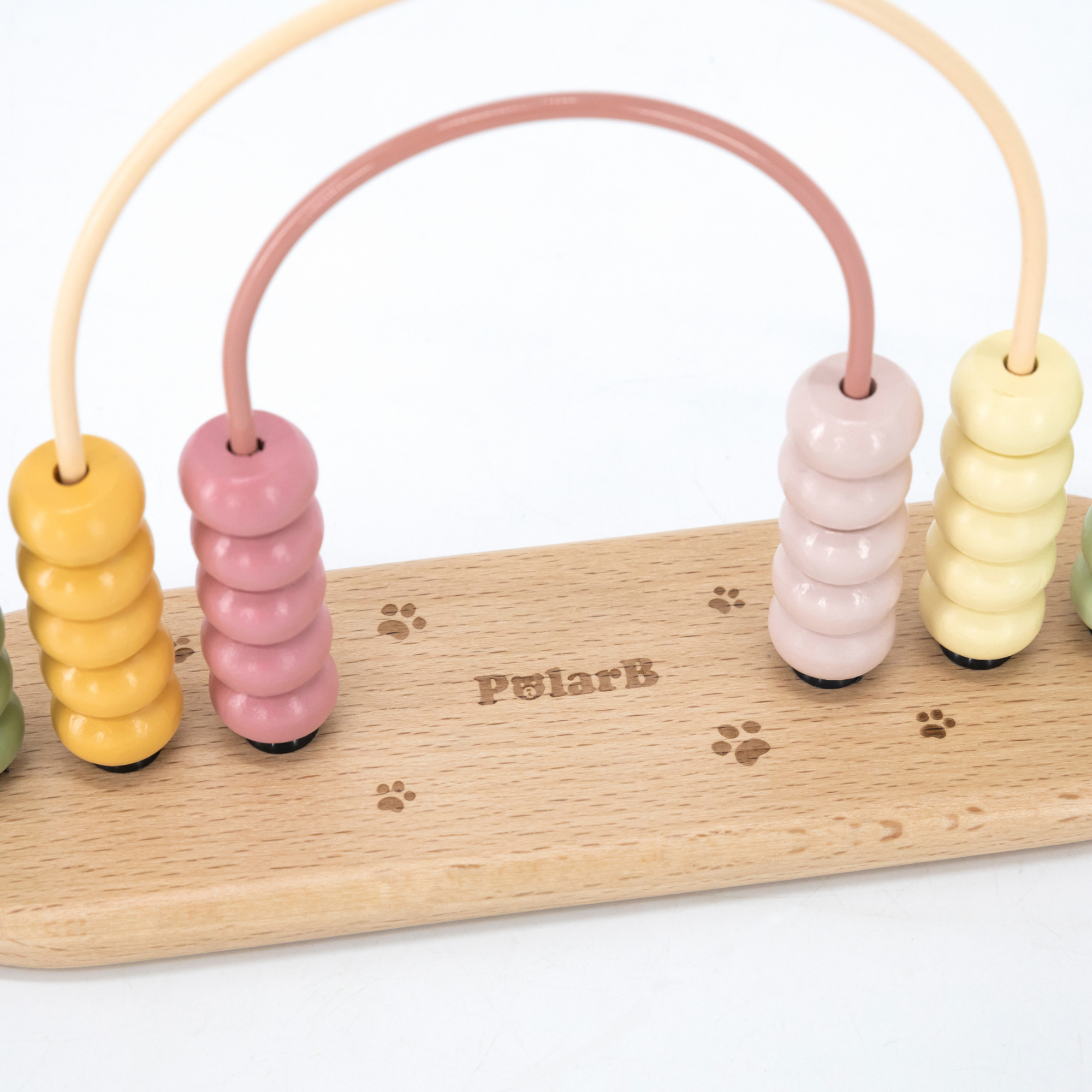 PolarB My First Numbers Wooden Abacus, Bear Design Counting Toy for Toddlers, Educational Math Toy for Ages 12 Months and Up