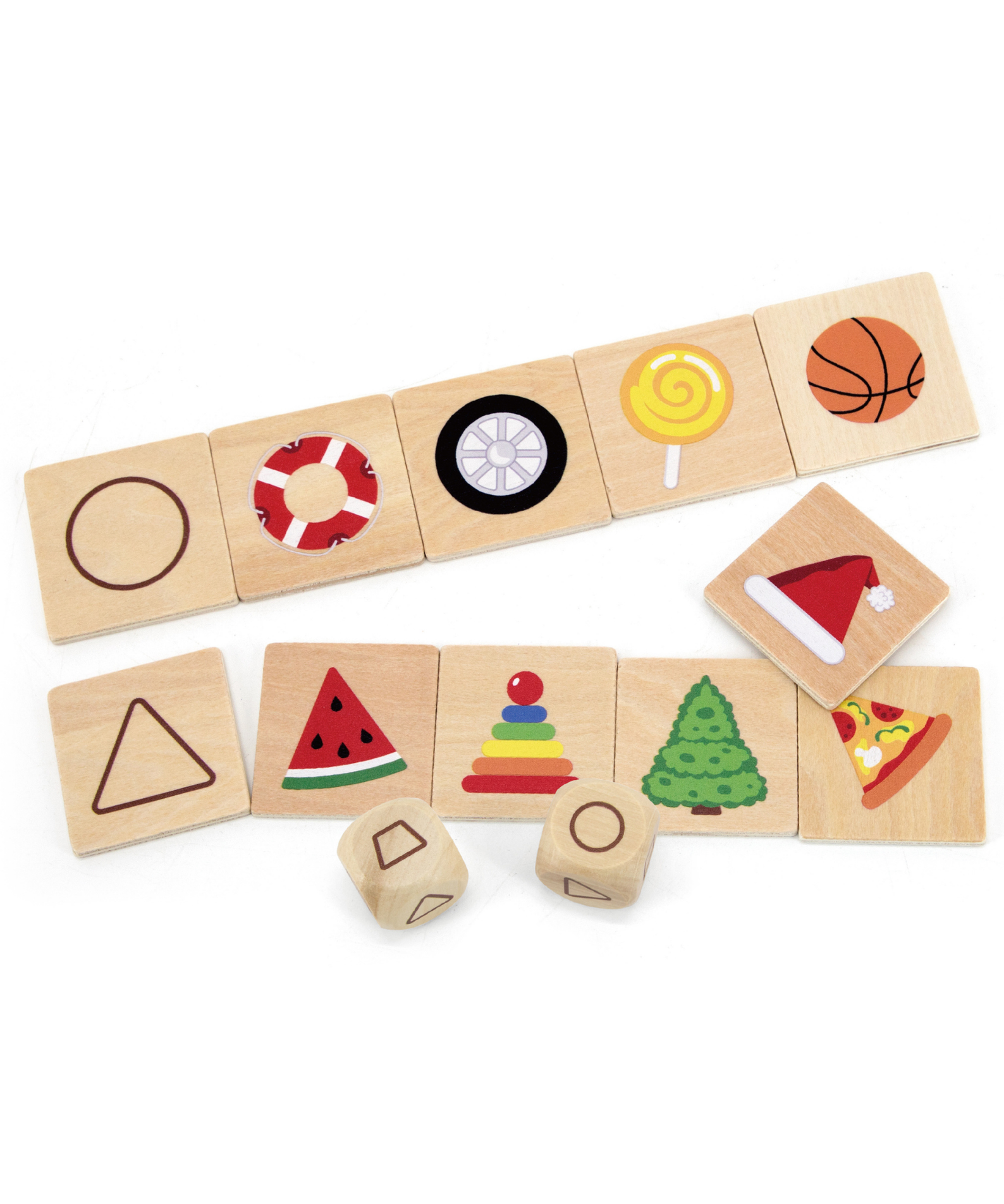 Viga Learning Shapes, 35 Piece Mix & Match Puzzle, Montessori Wooden Toy, Develops Sensory, Cognitive & Fine Motor Skills, Non-Toxic & Eco-friendly Kids Educational Toy, for Boys & Girls 3Y+