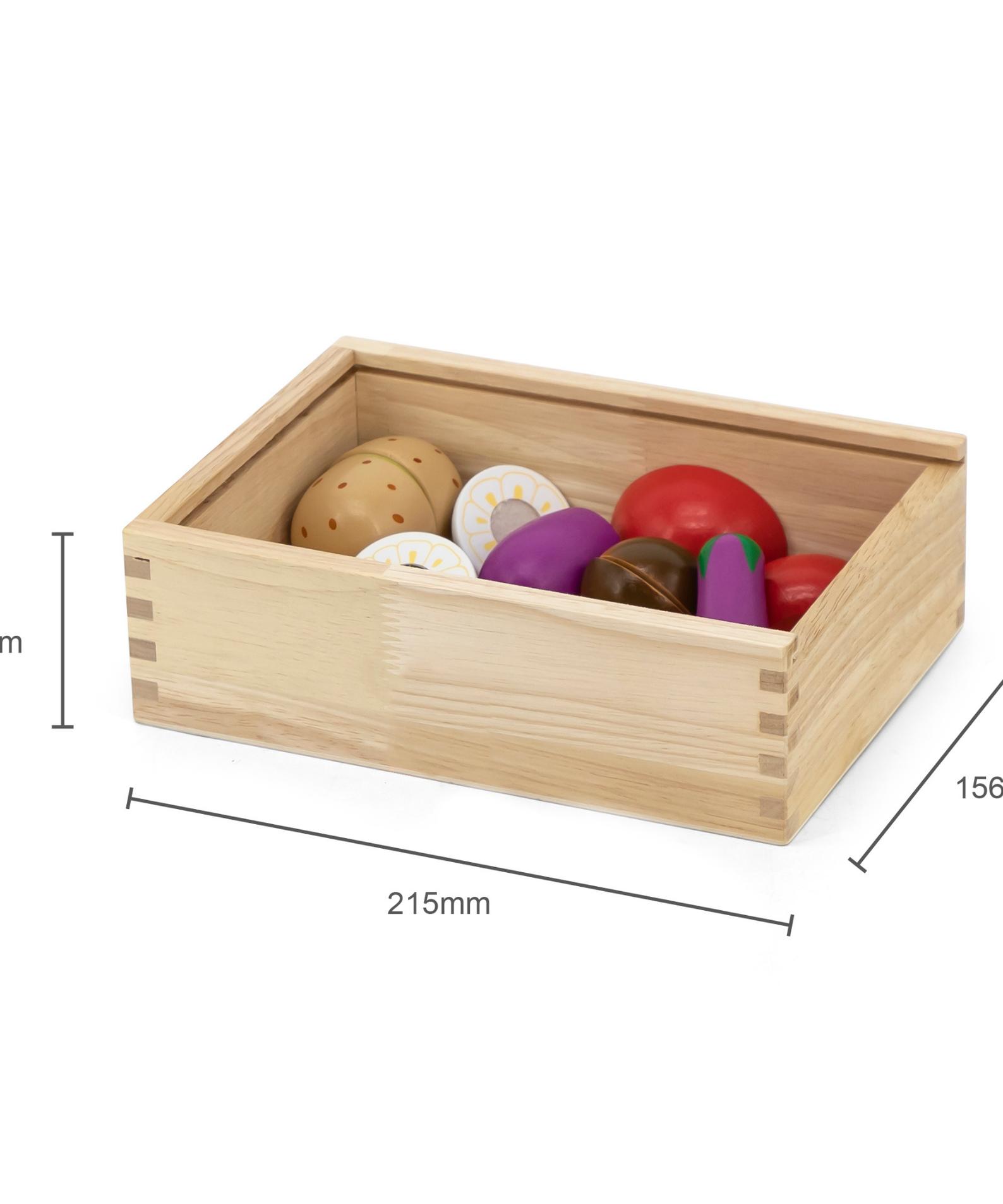 VIGA Wooden Vegetable Chopping Set for Kids  Pretend Play Kitchen Toy with Knife and Fruits  Roleplay Toy for Ages 18 Months and Up