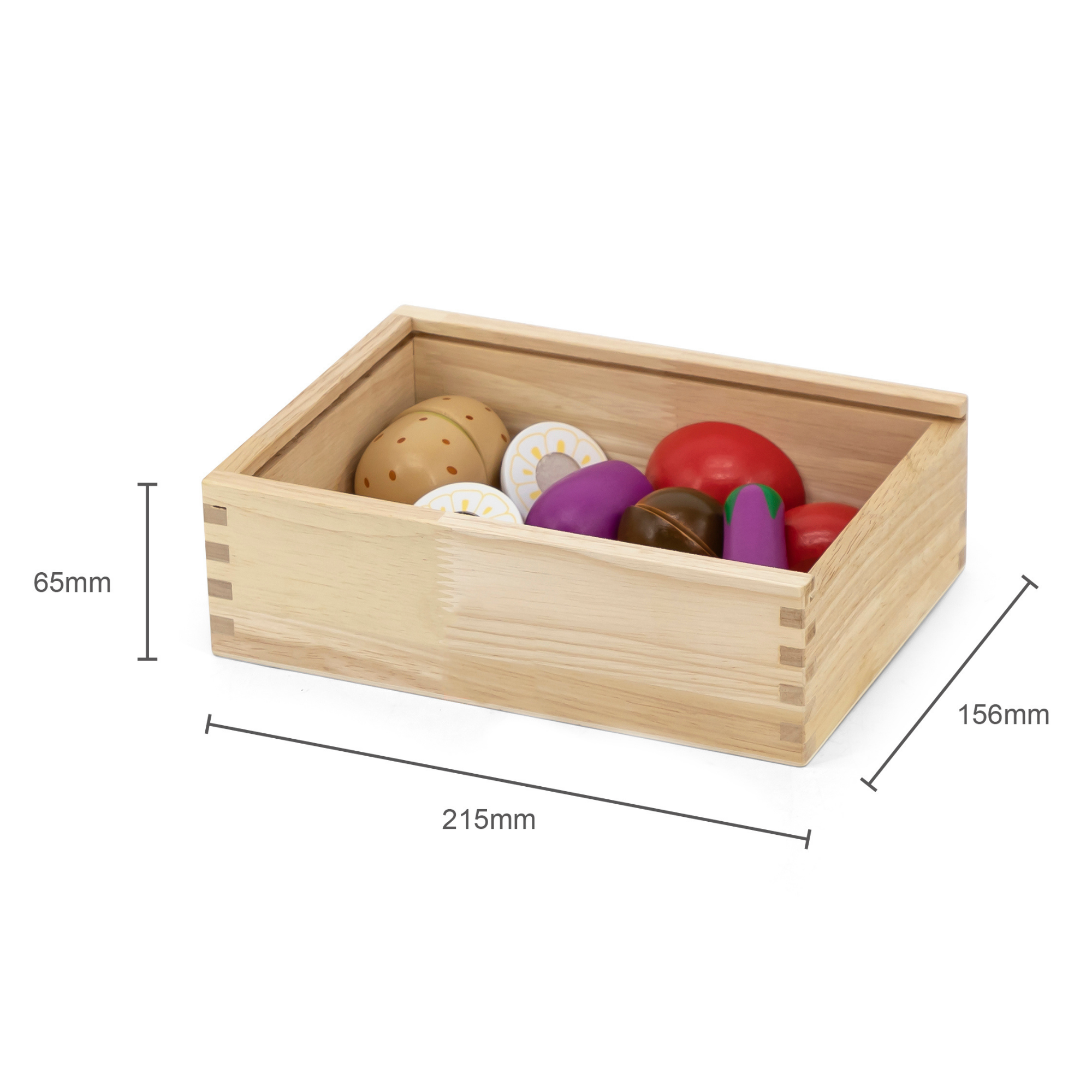 VIGA Wooden Vegetable Chopping Set for Kids  Pretend Play Kitchen Toy with Knife and Fruits  Roleplay Toy for Ages 18 Months and Up