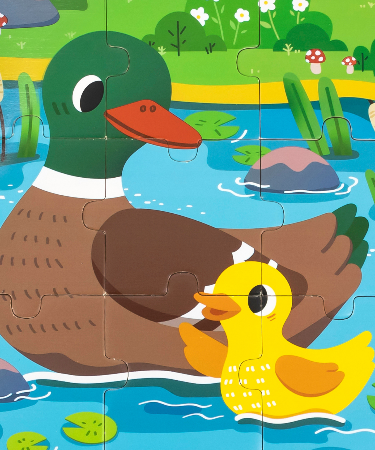 Viga Duck, 9 Piece Jigsaw Puzzle, Montessori Wooden Toy, Develops Sensory, Cognitive & Fine Motor Skills, Non-Toxic & Eco-friendly Kids Educational Toy, Suitable for Boys and Girls Aged 18M+