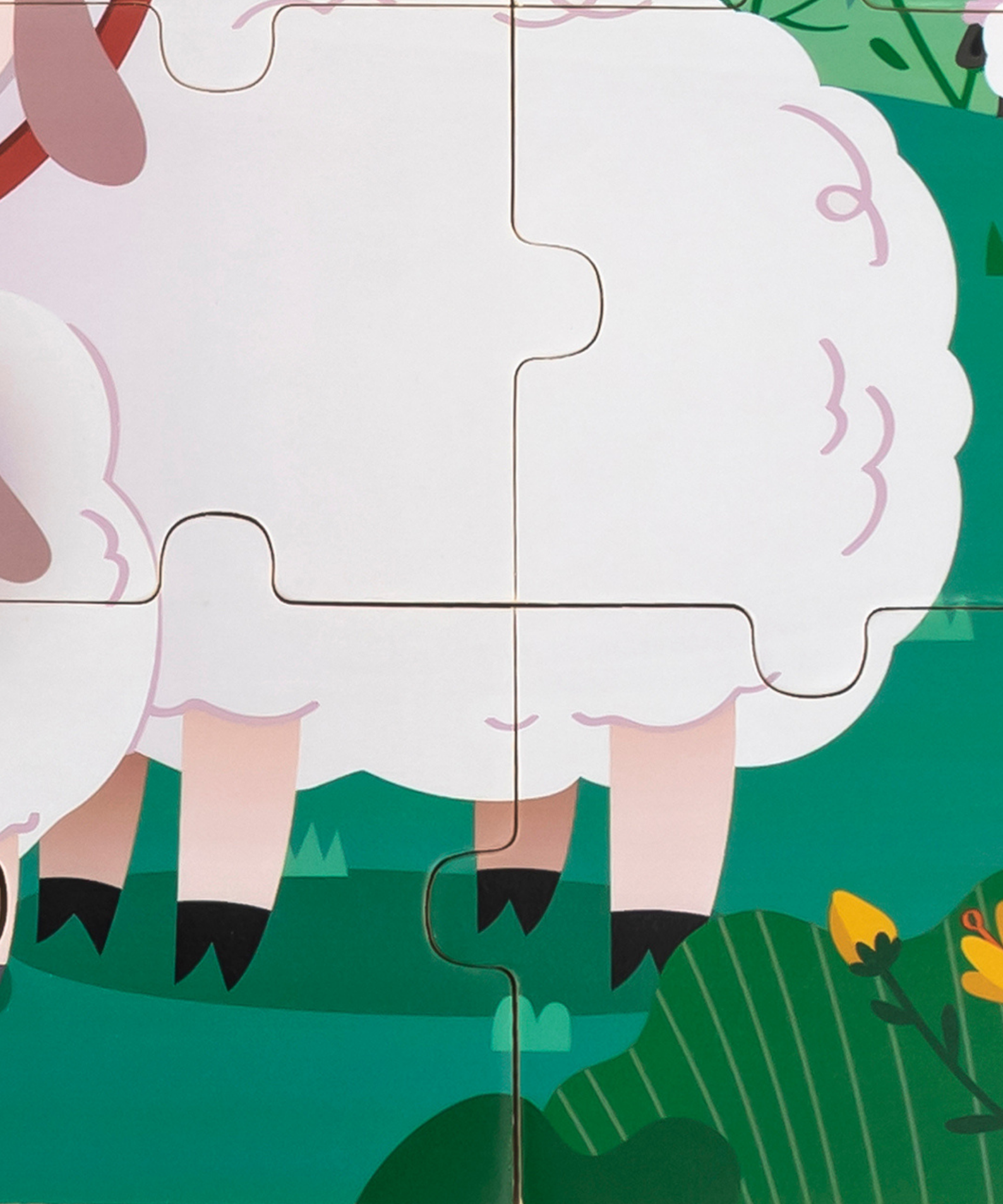 Viga Sheep, 9 Piece Jigsaw Puzzle, Montessori Wooden Toy, Develops Sensory, Cognitive & Fine Motor Skills, Non-Toxic & Eco-friendly Kids Educational Toy, Suitable for Boys and Girls Aged 18M+