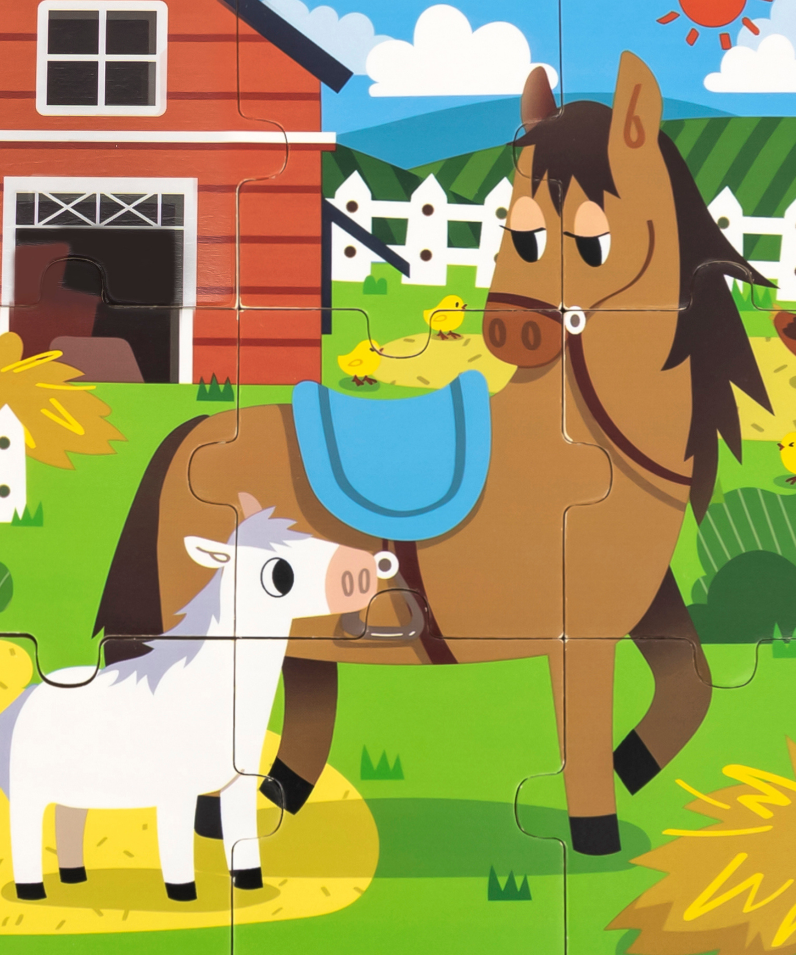 Viga Horse and Foal, 9 Piece Jigsaw Puzzle, Montessori Wooden Toy, Develops Sensory, Cognitive & Fine Motor Skills, Non-Toxic & Eco-friendly Kids Educational Toy, Suitable for Children Aged 18M+