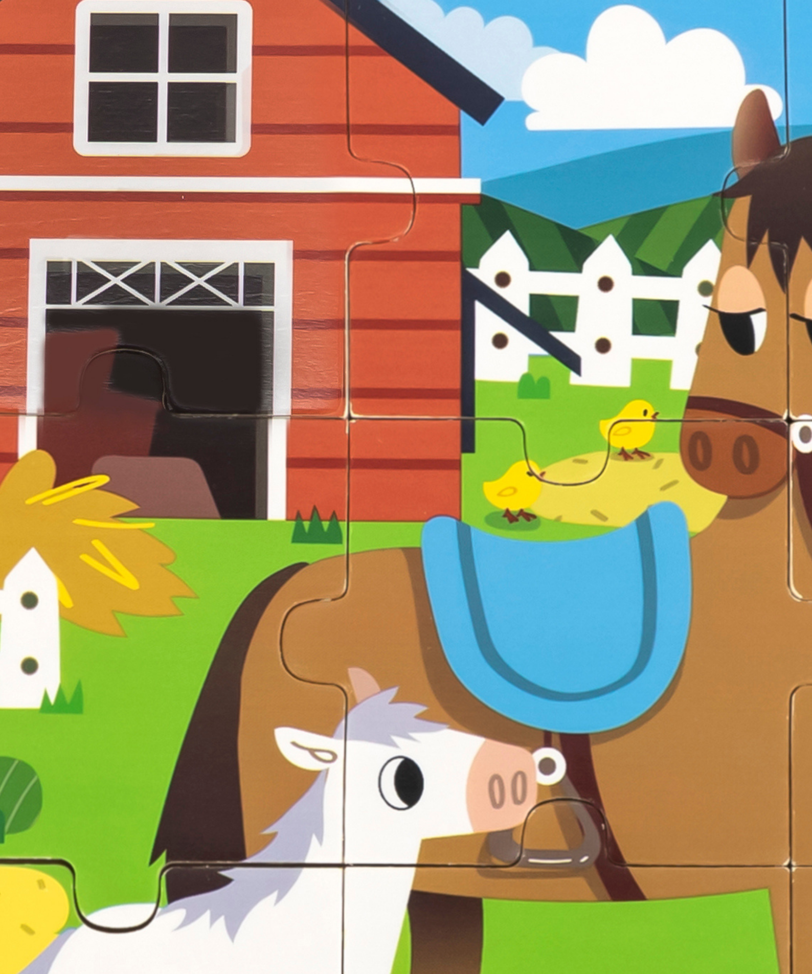 Viga Horse and Foal, 9 Piece Jigsaw Puzzle, Montessori Wooden Toy, Develops Sensory, Cognitive & Fine Motor Skills, Non-Toxic & Eco-friendly Kids Educational Toy, Suitable for Children Aged 18M+