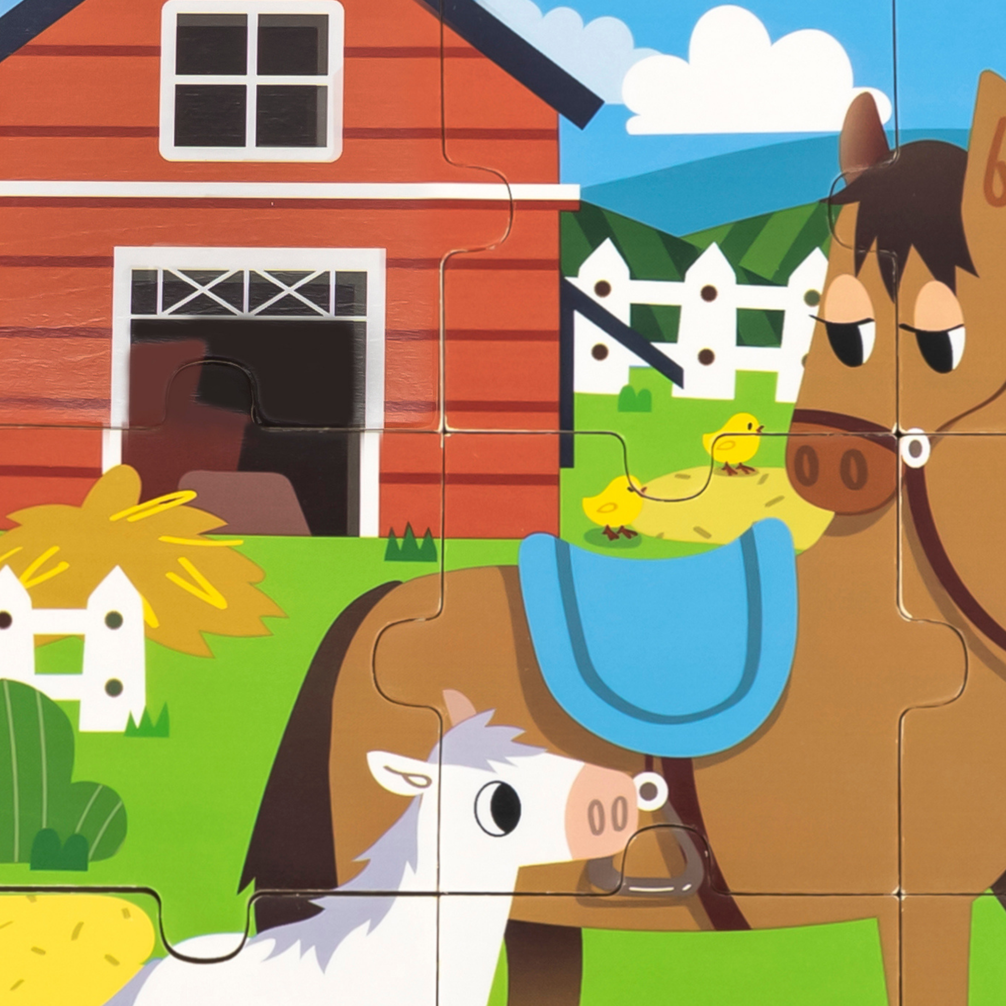 Viga Horse and Foal, 9 Piece Jigsaw Puzzle, Montessori Wooden Toy, Develops Sensory, Cognitive & Fine Motor Skills, Non-Toxic & Eco-friendly Kids Educational Toy, Suitable for Children Aged 18M+