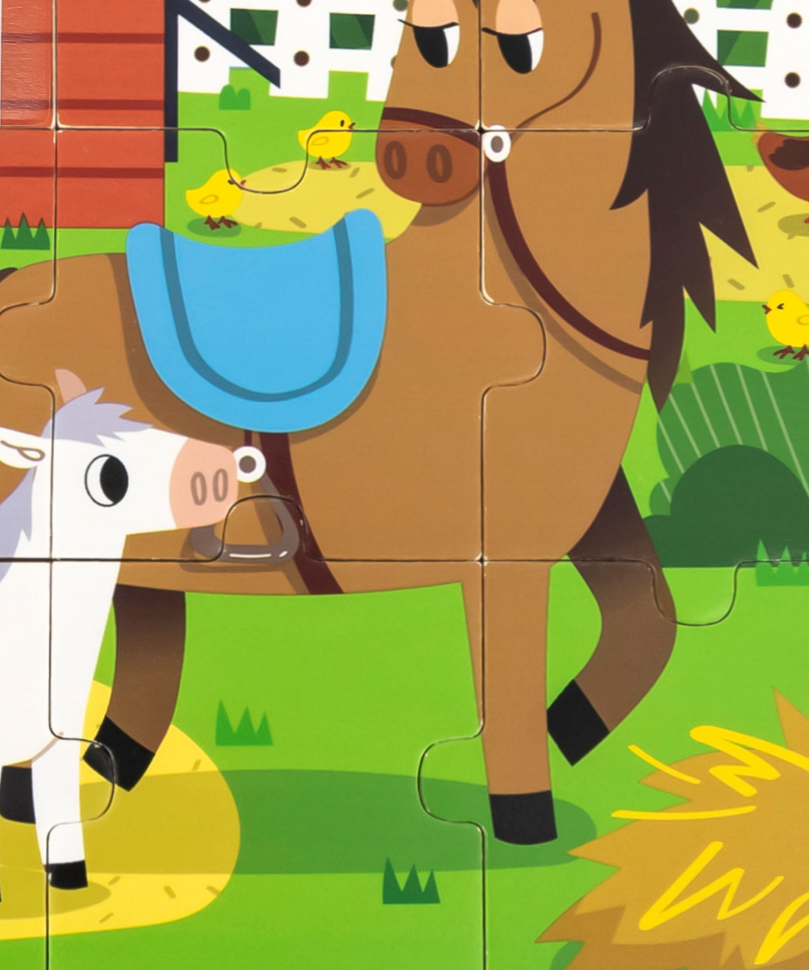 Viga Horse and Foal, 9 Piece Jigsaw Puzzle, Montessori Wooden Toy, Develops Sensory, Cognitive & Fine Motor Skills, Non-Toxic & Eco-friendly Kids Educational Toy, Suitable for Children Aged 18M+