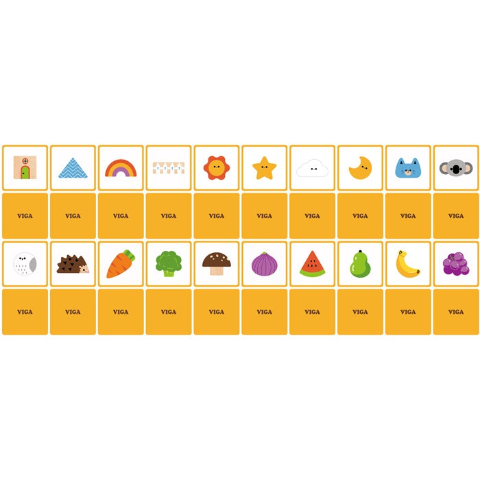 Viga Touch & Find, 20 Piece Matching Puzzle, Montessori Wooden Toy, Develops Sensory, Cognitive & Fine Motor Skills, Non-Toxic & Eco-friendly Kids Educational Toy, Suitable for Children Aged 3Y+