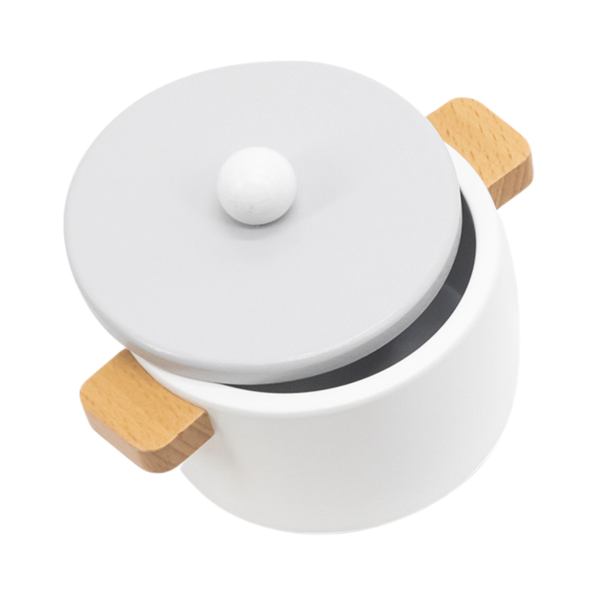 VIGA Wooden Cooking Tool Set - Grey for Kids Ages 3 and Up  Roleplay Kitchen Accessories for Early Learning and Creative Play