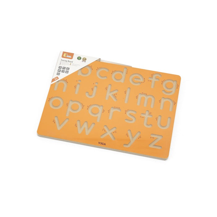 VIGA Wooden Lowercase Tracing Board | Educational Toy for Kids Age 3+