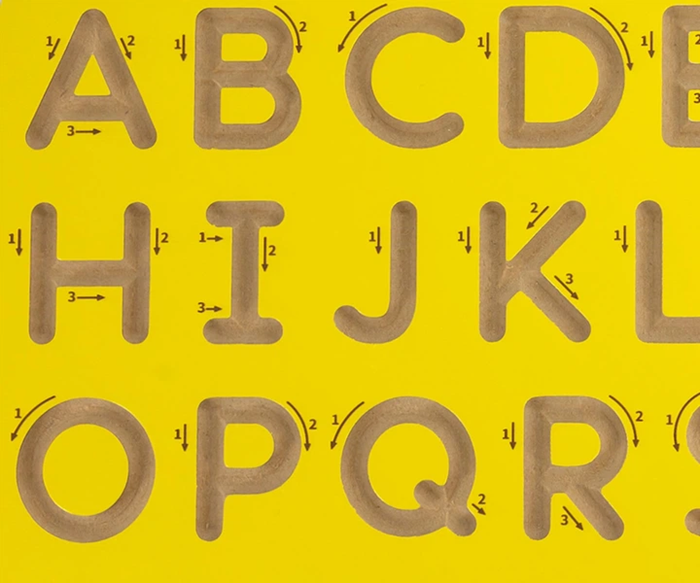 VIGA Wooden Uppercase Alphabet Tracing Board | Educational Toy for Kids Age 3+