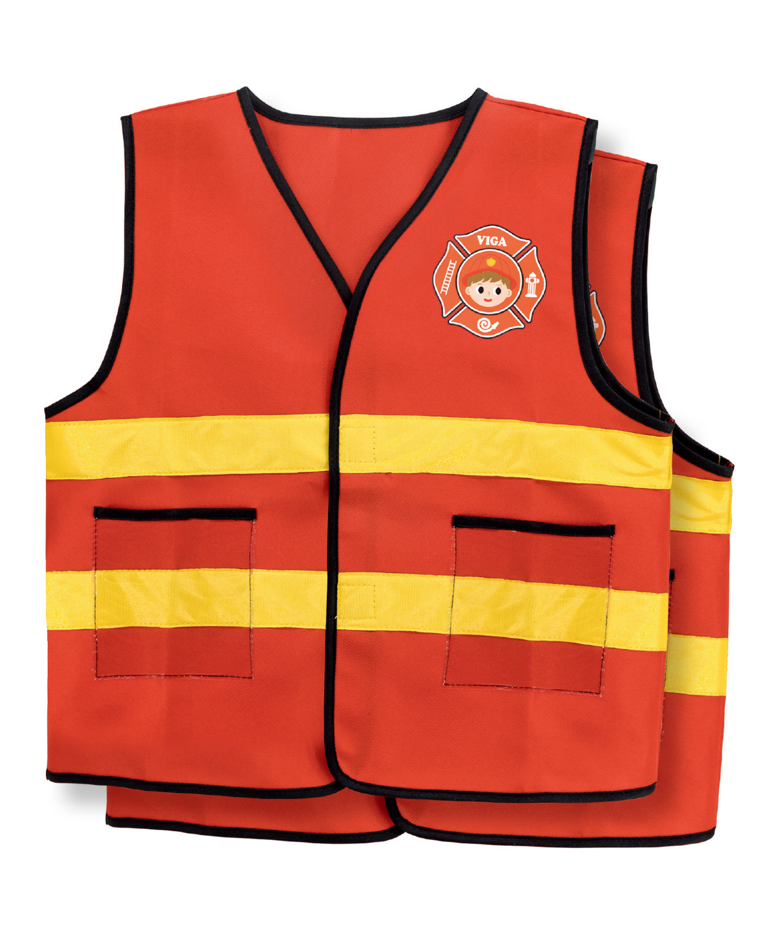 VIGA Firefighter Role Play Set for Kids Ages 3 and Up  8-Piece Costume and Accessory Set for Creative and Cooperative Play