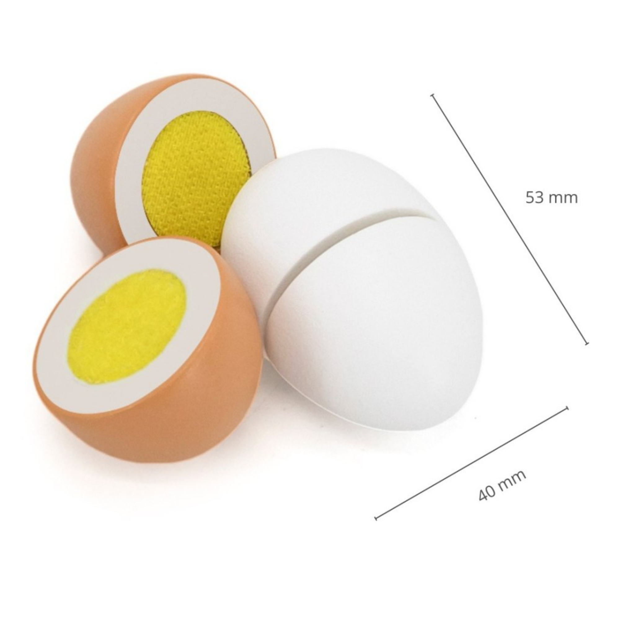 VIGA Wooden Eggs to Cut Set for Kids Aged 3 and Up  6-Piece Pretend Play Food with Carton  Safe Wooden Toy for Roleplay and Learning