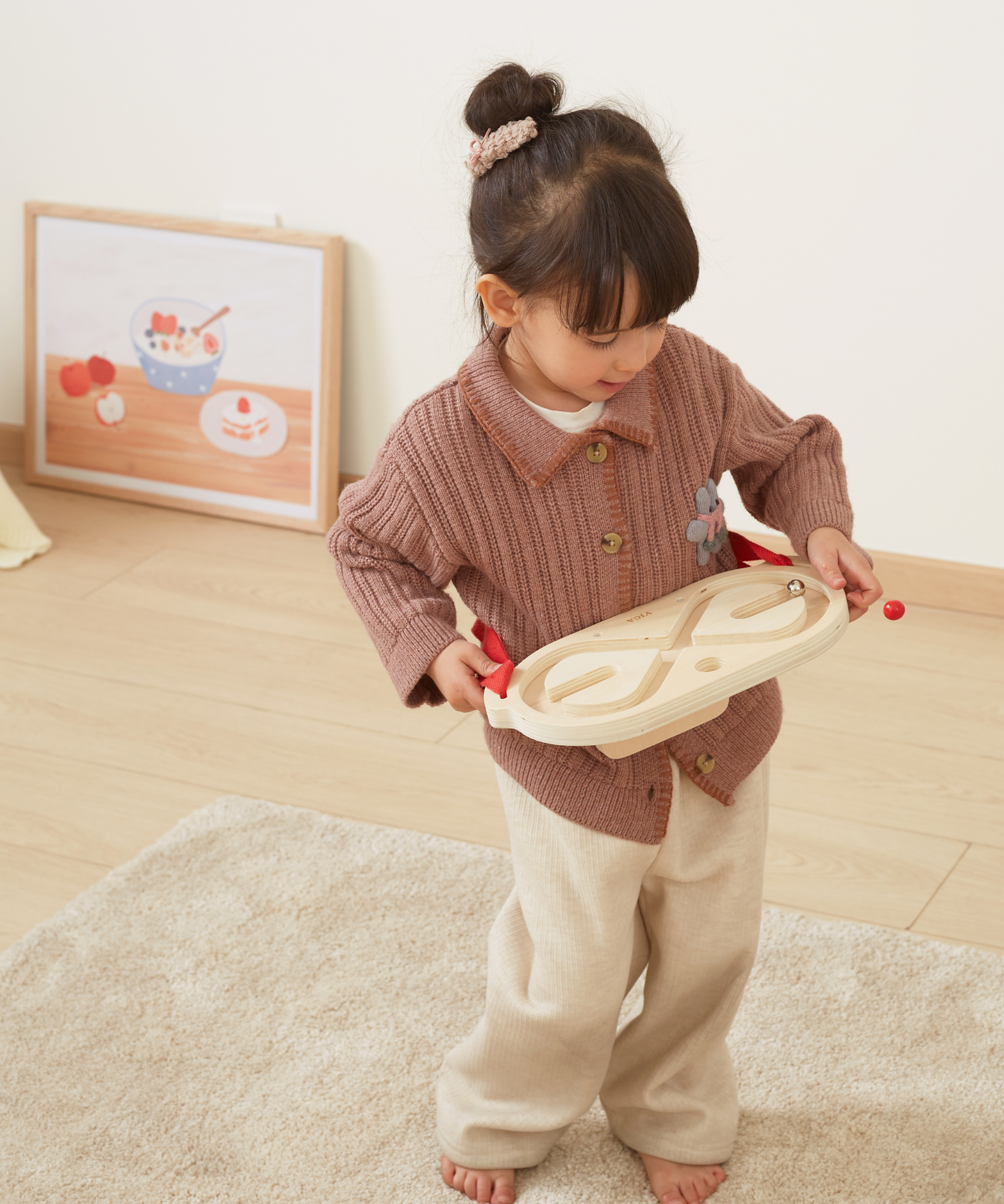 Viga Body Balace, Ball-in-a-Maze Puzzle, Montessori Wooden Toy, Develops Sensory, Cognitive & Fine Motor Skills, Non-Toxic & Eco-friendly Kids Educational Toy, Suitable for Boys and Girls Aged 3Y+