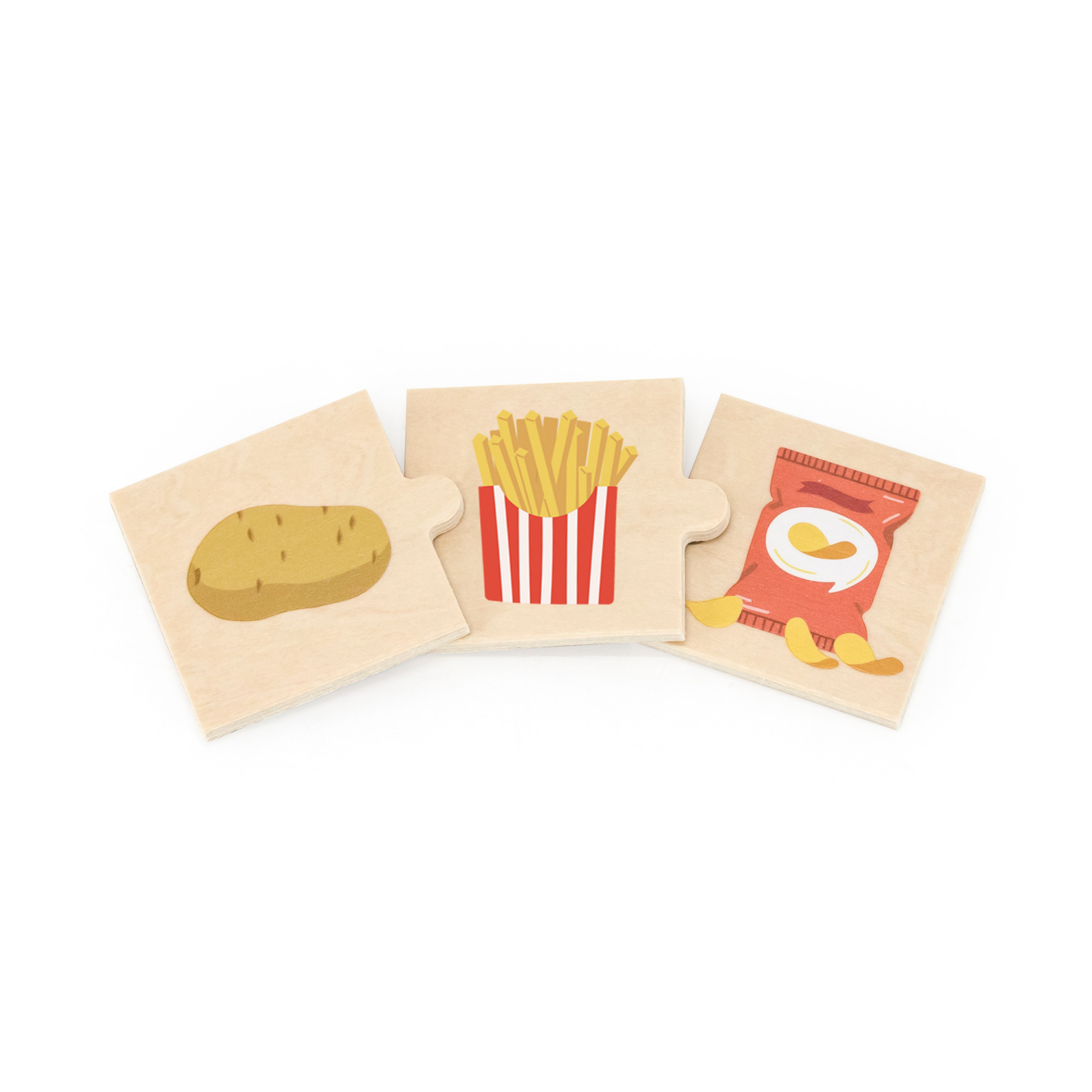 Viga Connecting Game, Food, Farm to Table, 24 Piece Mix & Match Puzzle, Montessori Wooden Toy, Develops Sensory, Cognitive & Fine Motor Skills, Non-Toxic & Eco-friendly Kids Educational Toy, 18M+