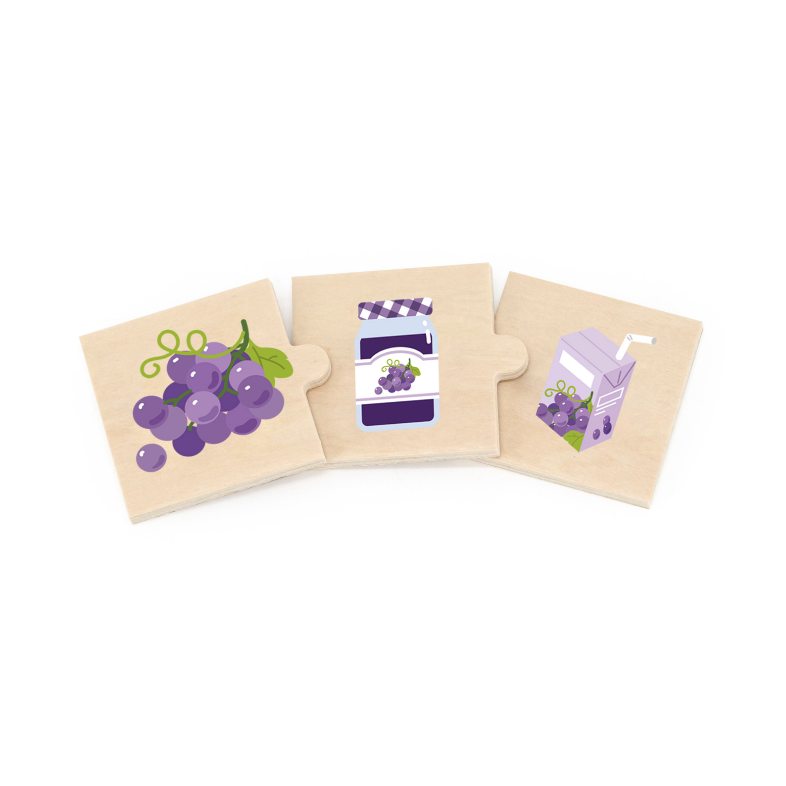 Viga Connecting Game, Food, Farm to Table, 24 Piece Mix & Match Puzzle, Montessori Wooden Toy, Develops Sensory, Cognitive & Fine Motor Skills, Non-Toxic & Eco-friendly Kids Educational Toy, 18M+