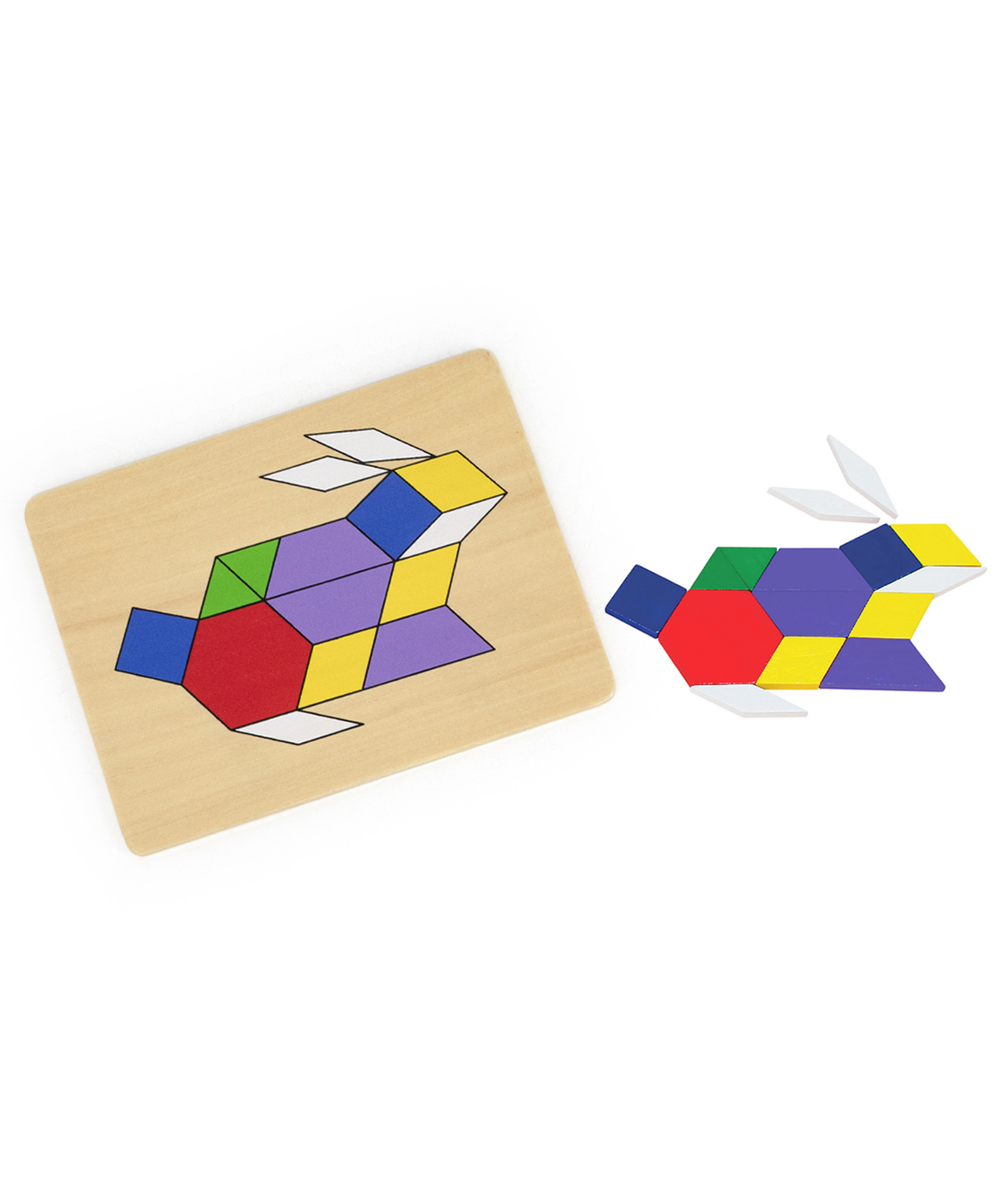 Viga Pattern Board & Block, 120 Piece Geometric Block Puzzle, Montessori Wooden Toy, Develops Sensory, Cognitive & Fine Motor Skills, Non-Toxic & Eco-friendly Kids Educational Toy, 3Y+