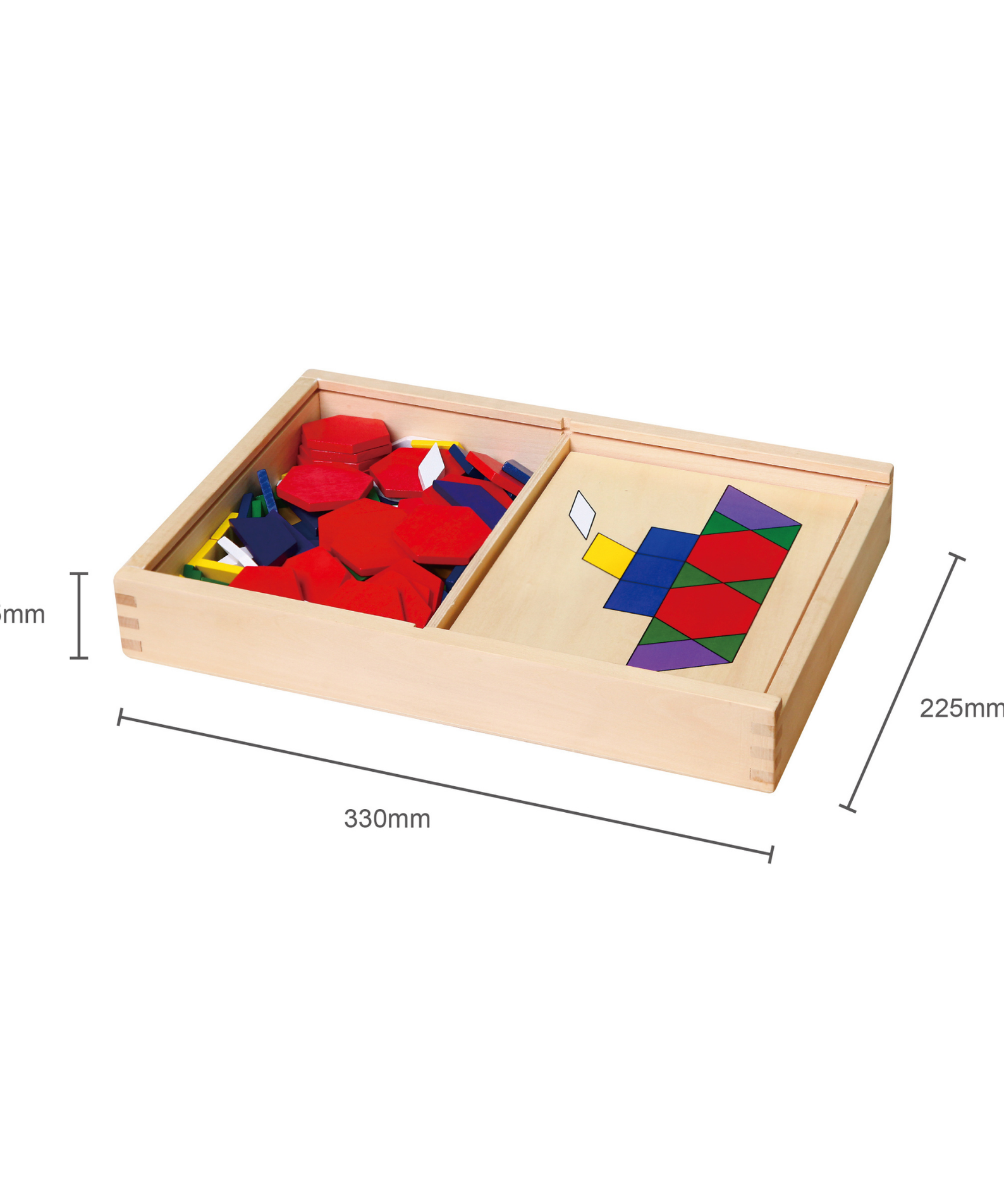 Viga Pattern Board & Block, 120 Piece Geometric Block Puzzle, Montessori Wooden Toy, Develops Sensory, Cognitive & Fine Motor Skills, Non-Toxic & Eco-friendly Kids Educational Toy, 3Y+