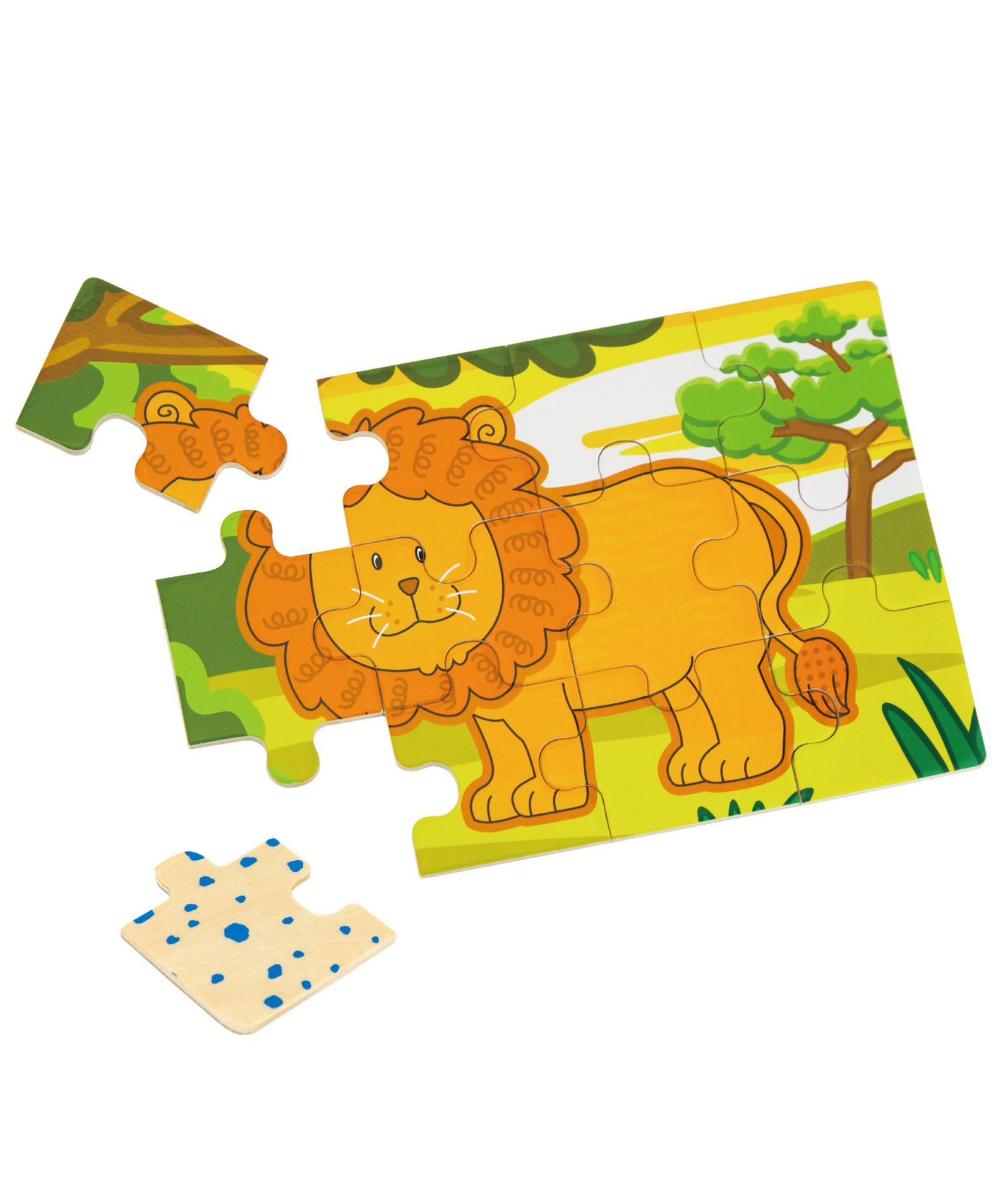 Viga Jungle Set, 48 Piece Jigsaw Puzzle, Montessori Wooden Toy, Develops Sensory, Cognitive & Fine Motor Skills, Non-Toxic & Eco-friendly Kids Educational Toy, Suitable for Boys and Girls Aged 2Y+
