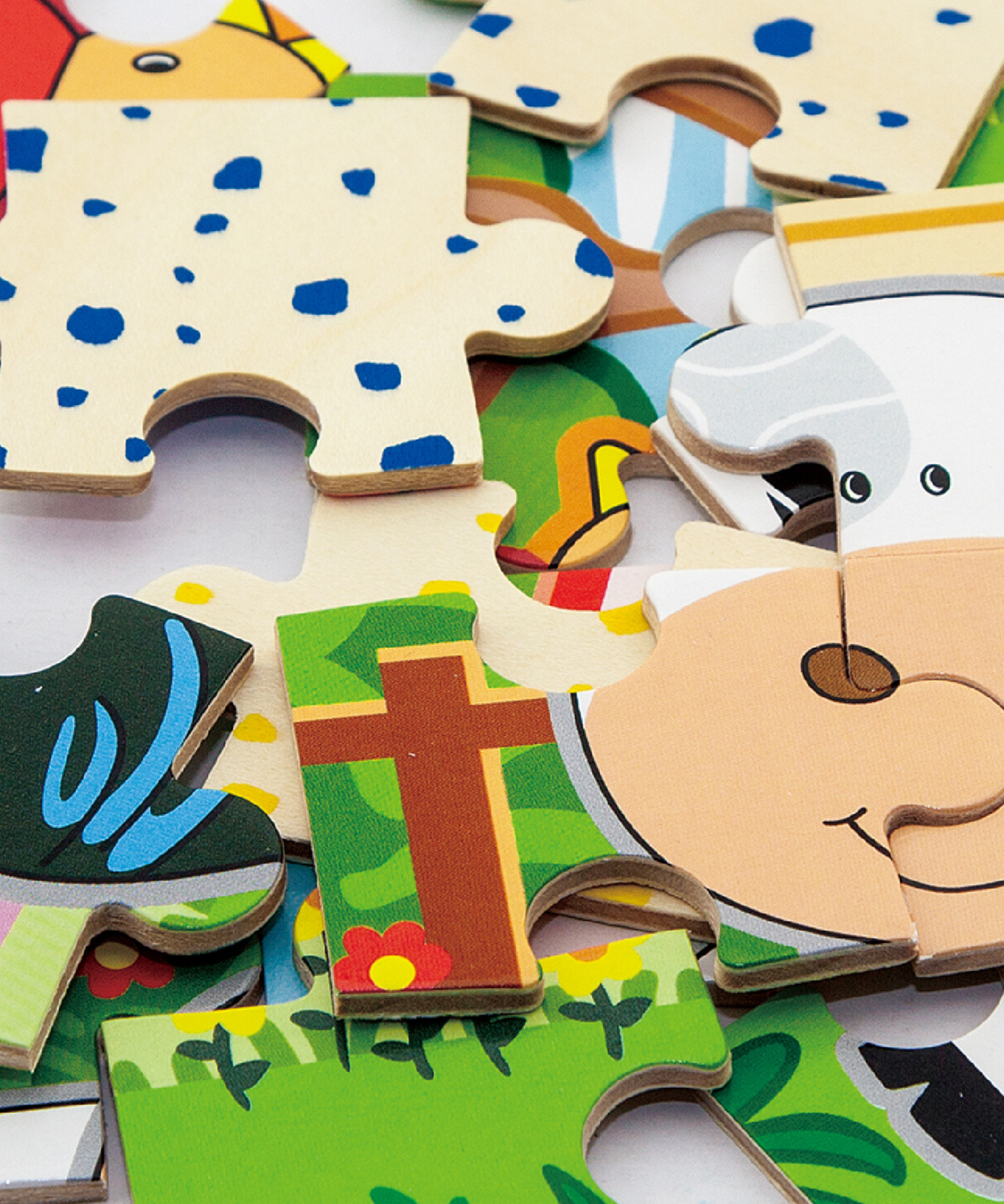 Viga Farm Set, 48 Piece Jigsaw Puzzle, Montessori Wooden Toy, Develops Sensory, Cognitive & Fine Motor Skills, Non-Toxic & Eco-friendly Kids Educational Toy, Suitable for Boys and Girls Aged 2Y+