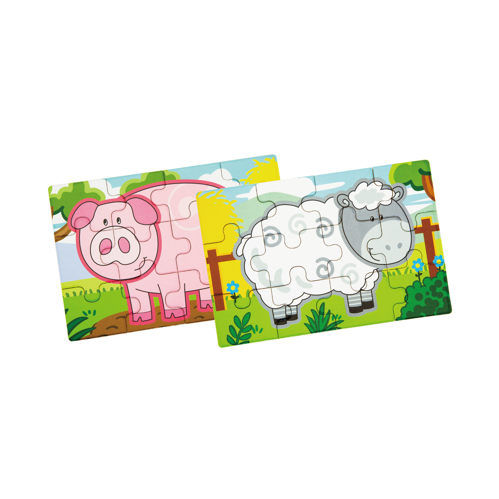Viga Farm Set, 48 Piece Jigsaw Puzzle, Montessori Wooden Toy, Develops Sensory, Cognitive & Fine Motor Skills, Non-Toxic & Eco-friendly Kids Educational Toy, Suitable for Boys and Girls Aged 2Y+