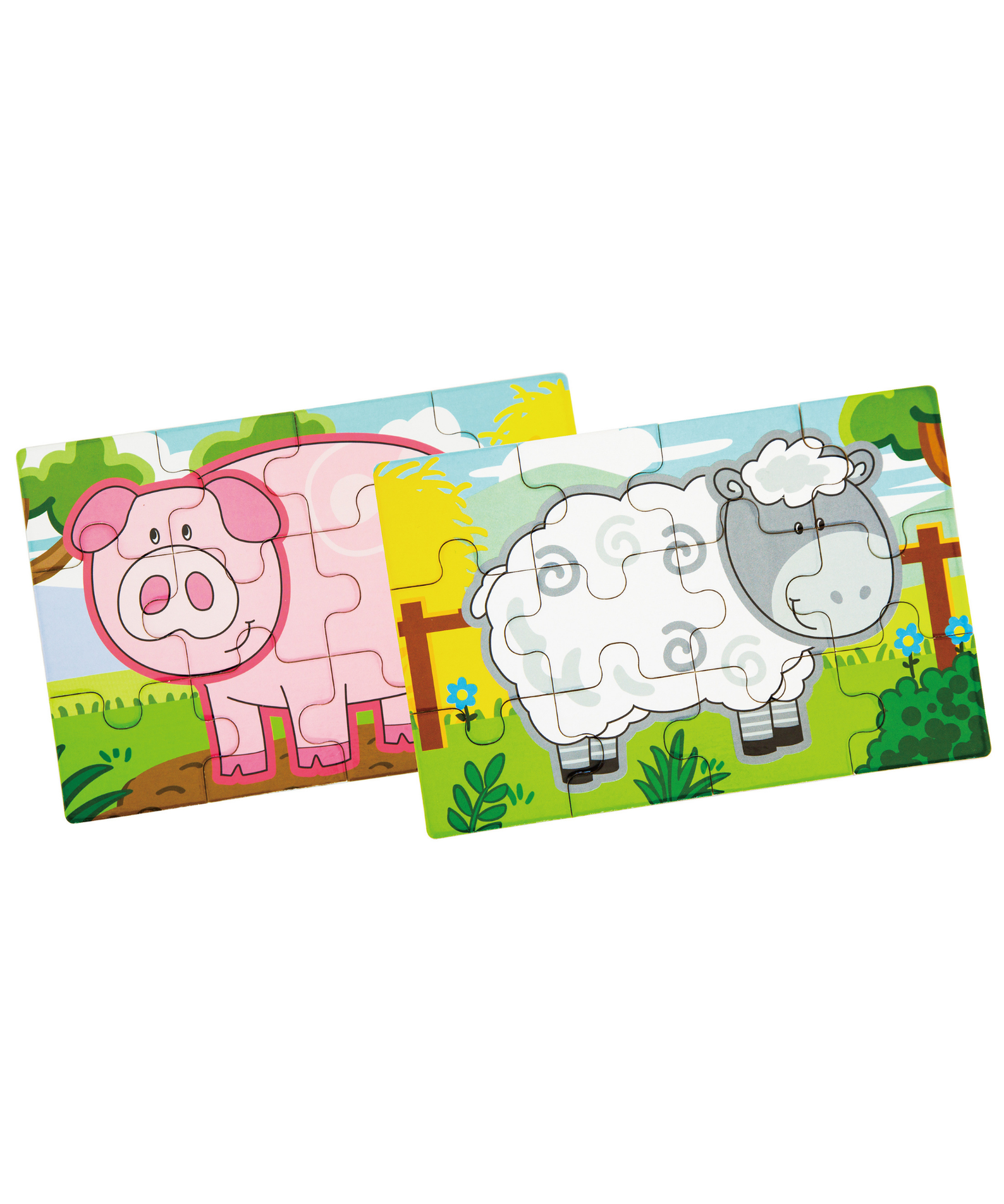 Viga Farm Set, 48 Piece Jigsaw Puzzle, Montessori Wooden Toy, Develops Sensory, Cognitive & Fine Motor Skills, Non-Toxic & Eco-friendly Kids Educational Toy, Suitable for Boys and Girls Aged 2Y+