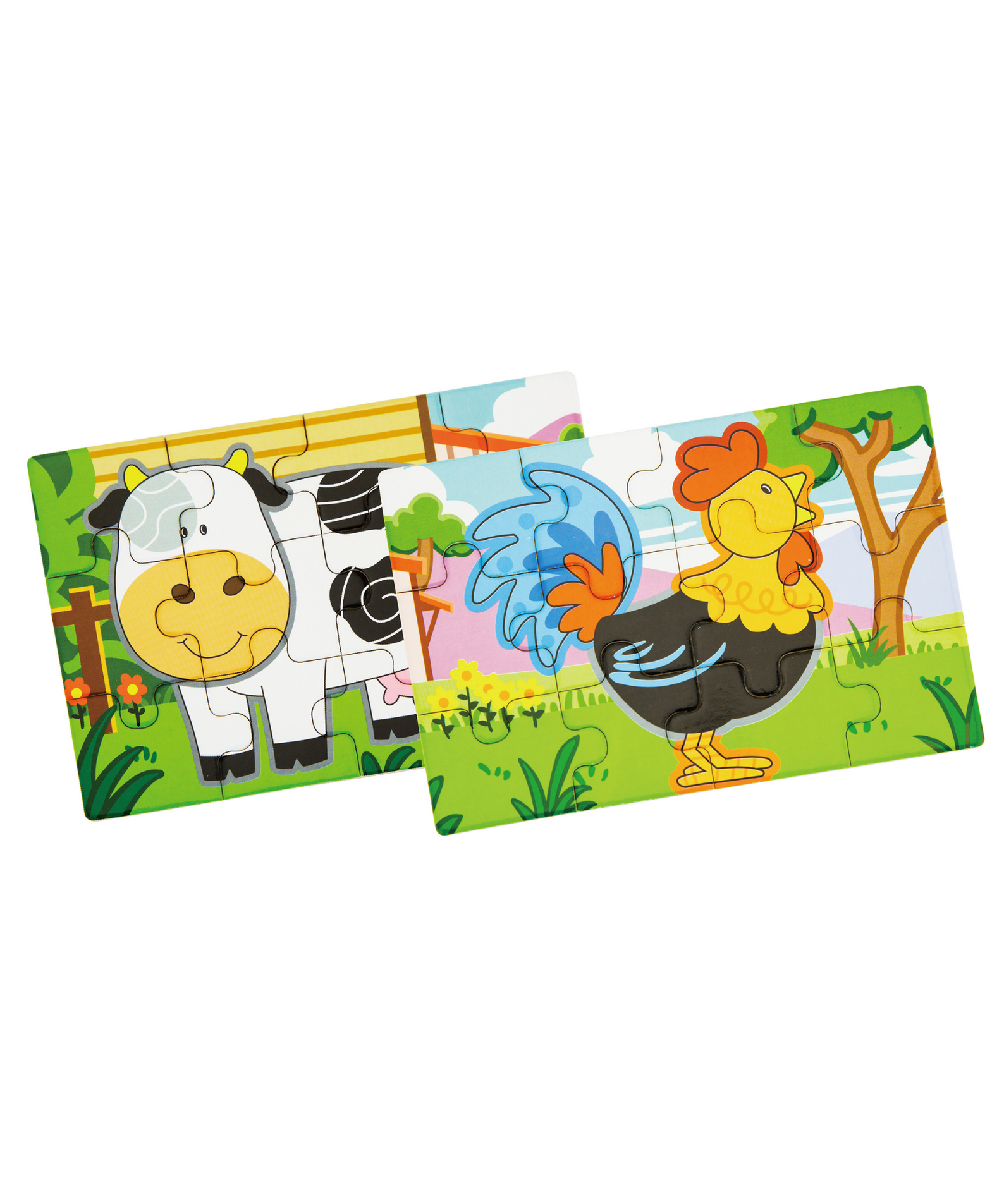 Viga Farm Set, 48 Piece Jigsaw Puzzle, Montessori Wooden Toy, Develops Sensory, Cognitive & Fine Motor Skills, Non-Toxic & Eco-friendly Kids Educational Toy, Suitable for Boys and Girls Aged 2Y+