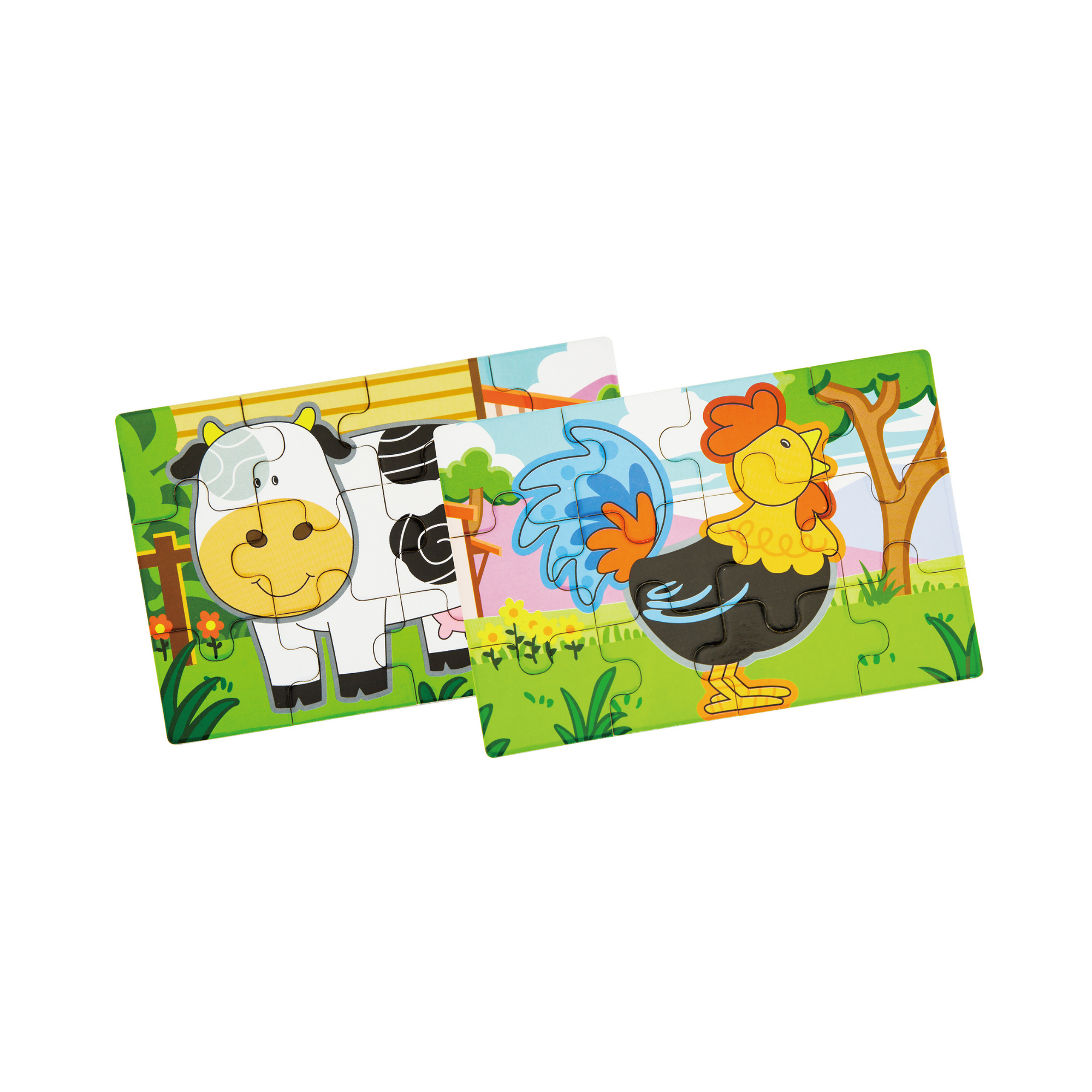 Viga Farm Set, 48 Piece Jigsaw Puzzle, Montessori Wooden Toy, Develops Sensory, Cognitive & Fine Motor Skills, Non-Toxic & Eco-friendly Kids Educational Toy, Suitable for Boys and Girls Aged 2Y+