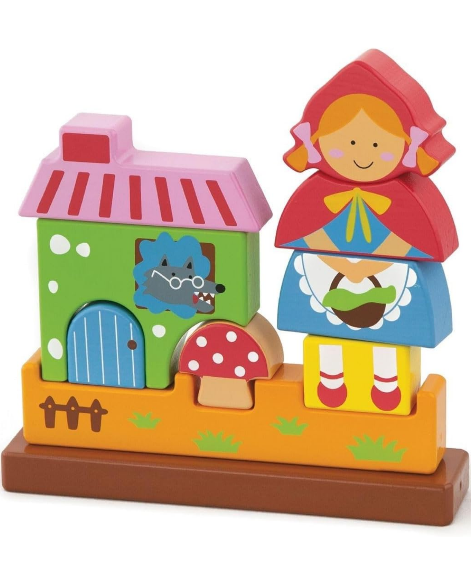 Viga Red Riding Hood, 10 Piece Magnetic Block Puzzle, Montessori Wooden Toy, Develops Sensory, Cognitive & Fine Motor Skills, Non-Toxic & Eco-friendly Kids Educational Toy, Suitable for Children 2Y+