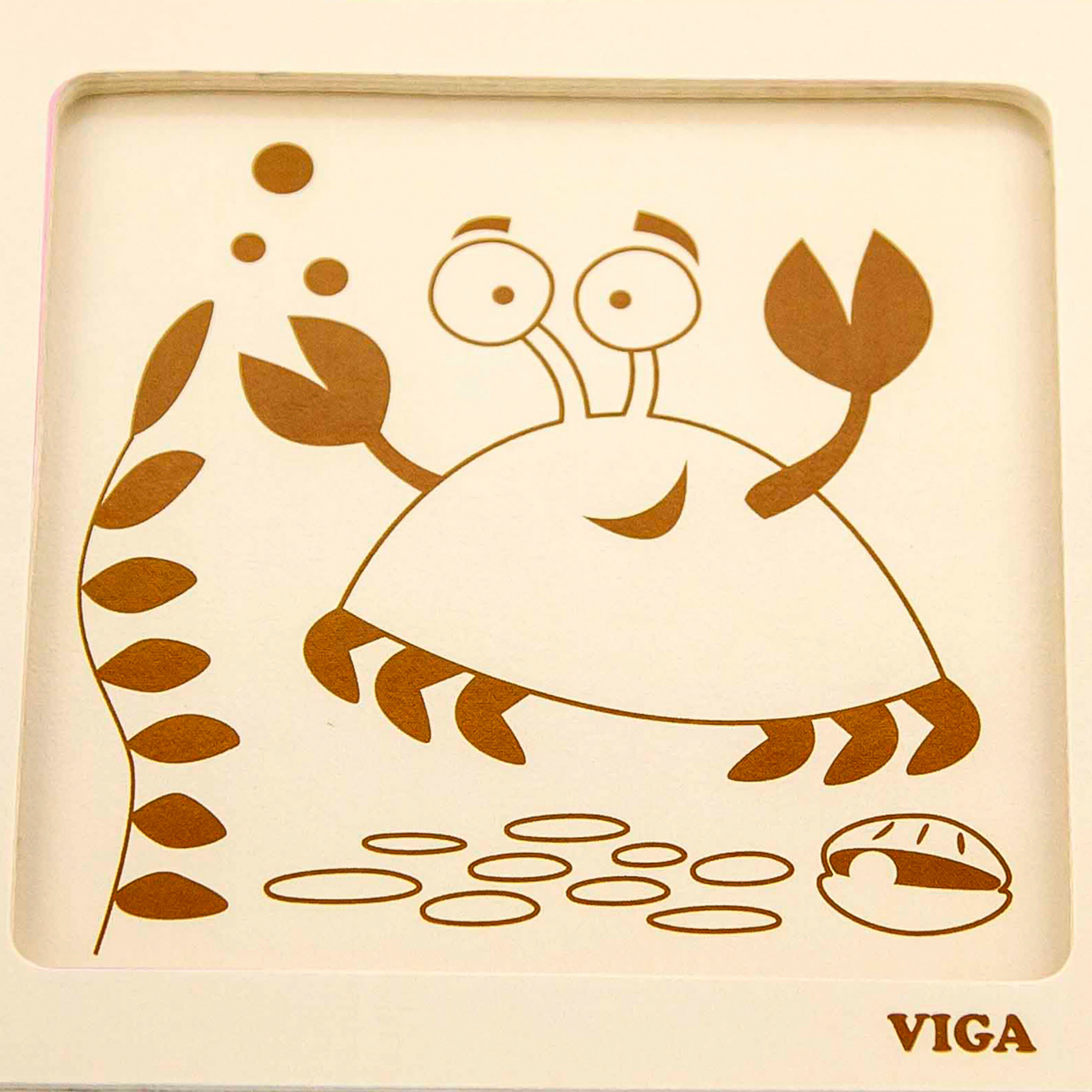 Viga Crab, 4 Piece Block Puzzle, Montessori Wooden Toy, Develops Sensory, Cognitive & Fine Motor Skills, Non-Toxic & Eco-friendly Kids Educational Toy, Suitable for Boys and Girls Aged 12M+