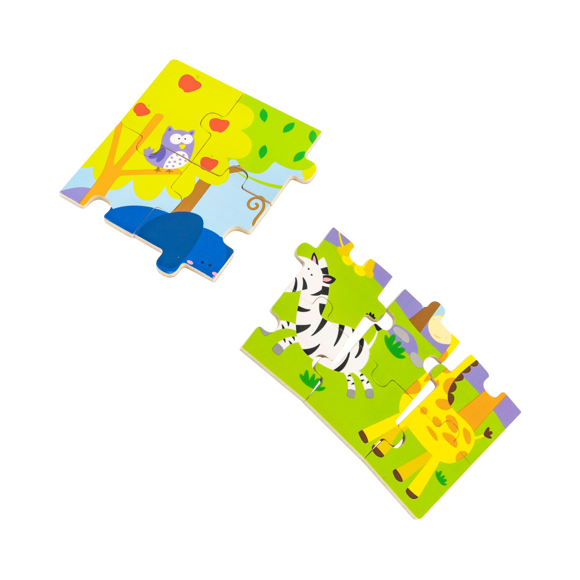 Viga Safari, 24 Piece Jigsaw Puzzle, Montessori Wooden Toy, Develops Sensory, Cognitive & Fine Motor Skills, Non-Toxic & Eco-friendly Kids Educational Toy, Suitable for Boys and Girls Aged 2Y+