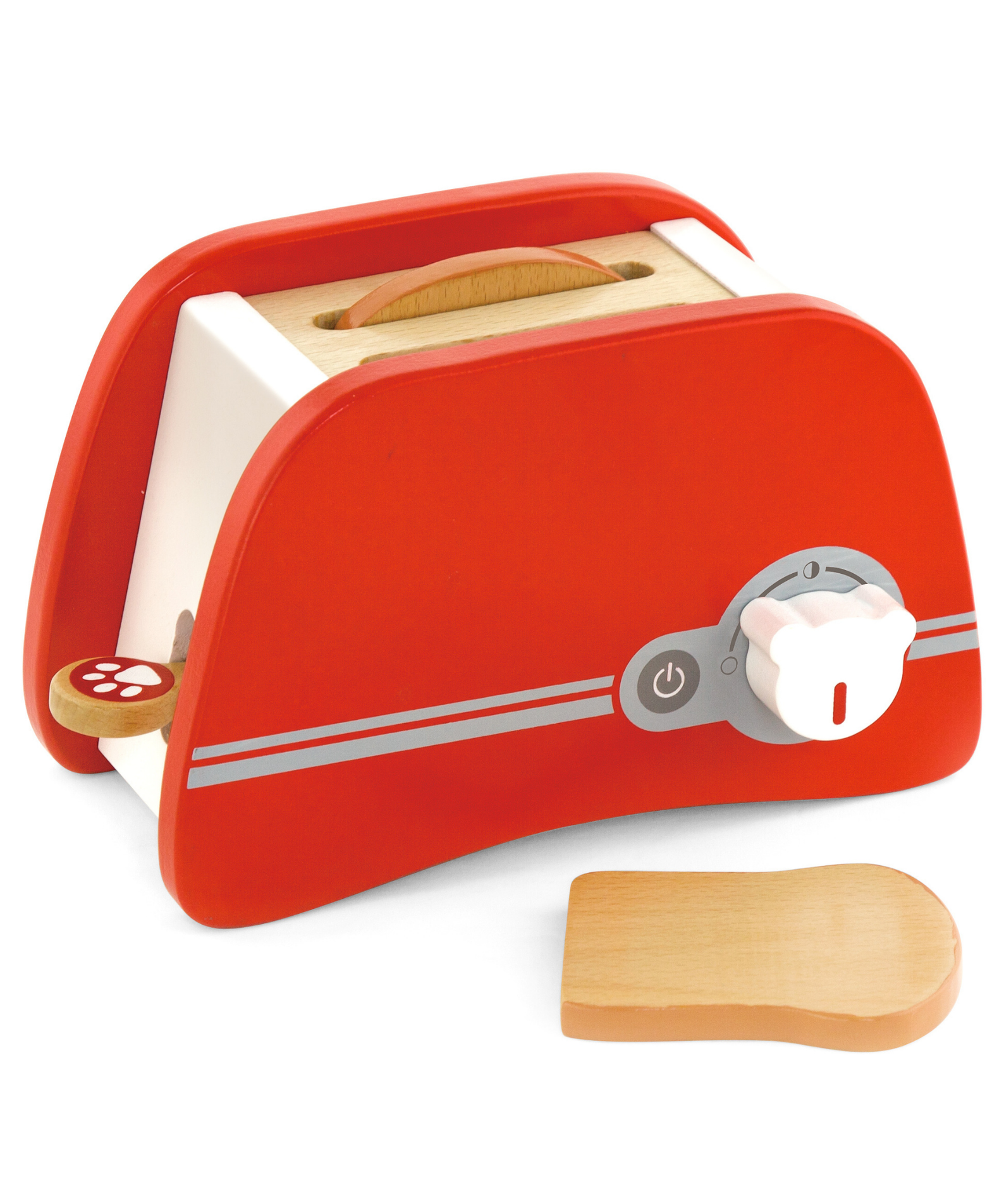 VIGA Wooden Toaster Playset for Kids  Pretend Kitchen Appliance with 2 Bread Slices and Pop-Up Feature  Encourages Fine Motor Skills and Imaginative Play  Ages 3 and Up