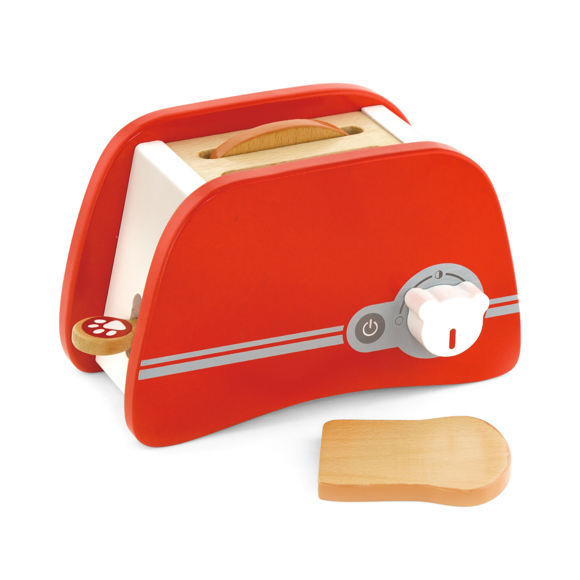 VIGA Wooden Toaster Playset for Kids  Pretend Kitchen Appliance with 2 Bread Slices and Pop-Up Feature  Encourages Fine Motor Skills and Imaginative Play  Ages 3 and Up