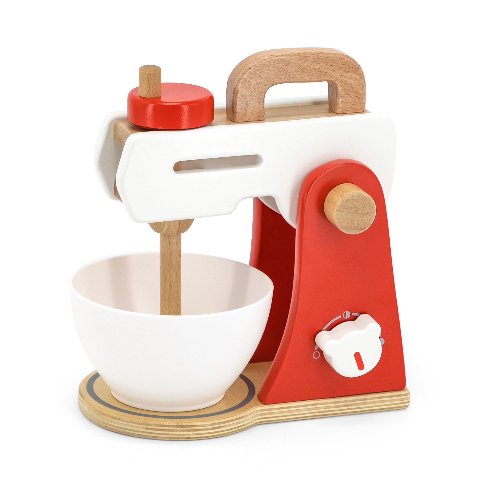 VIGA Wooden Kitchen Mixer Toy with Ingredients  Educational Roleplay Set for Children 3 Years and Up