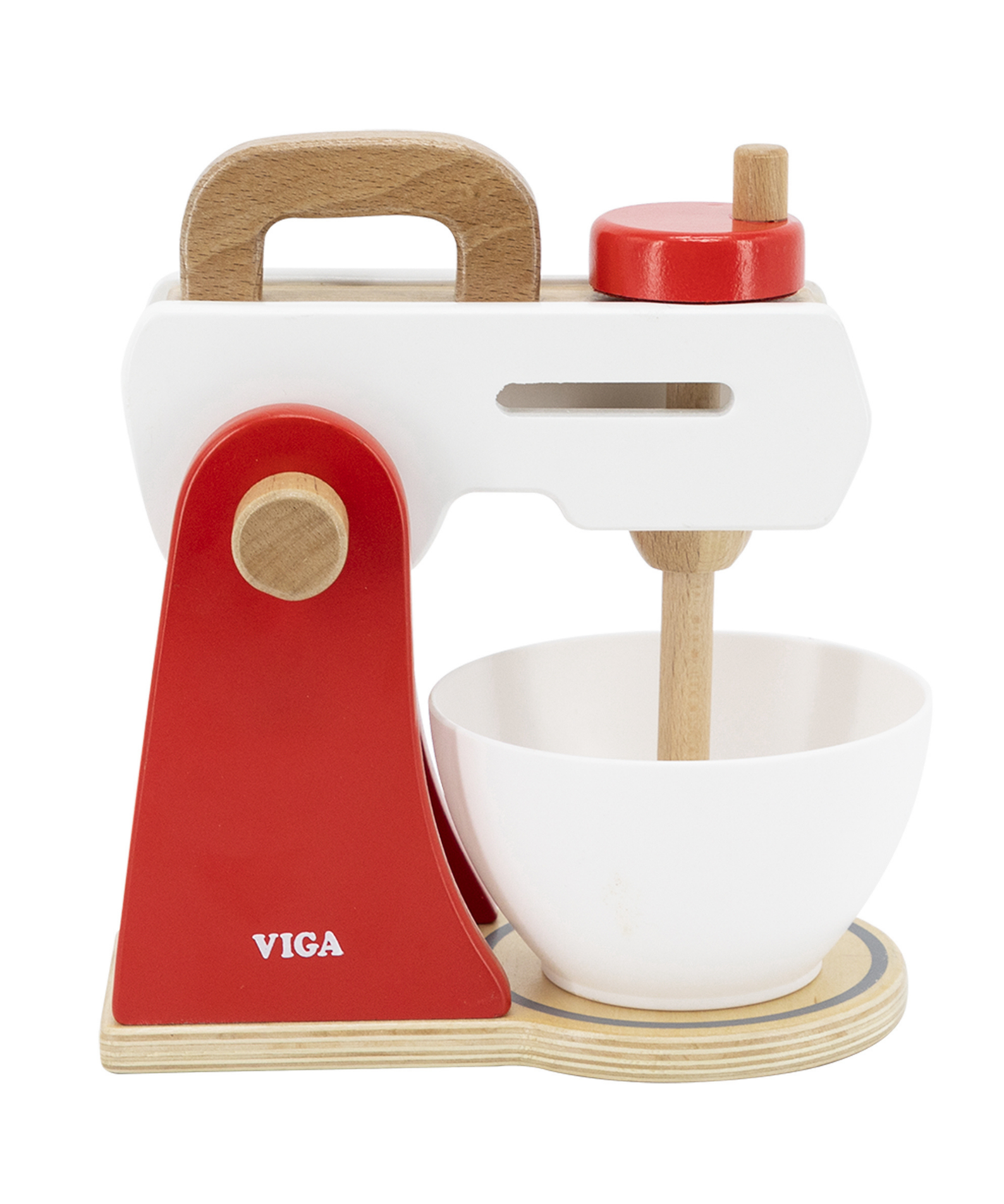 VIGA Wooden Kitchen Mixer Toy with Ingredients  Educational Roleplay Set for Children 3 Years and Up