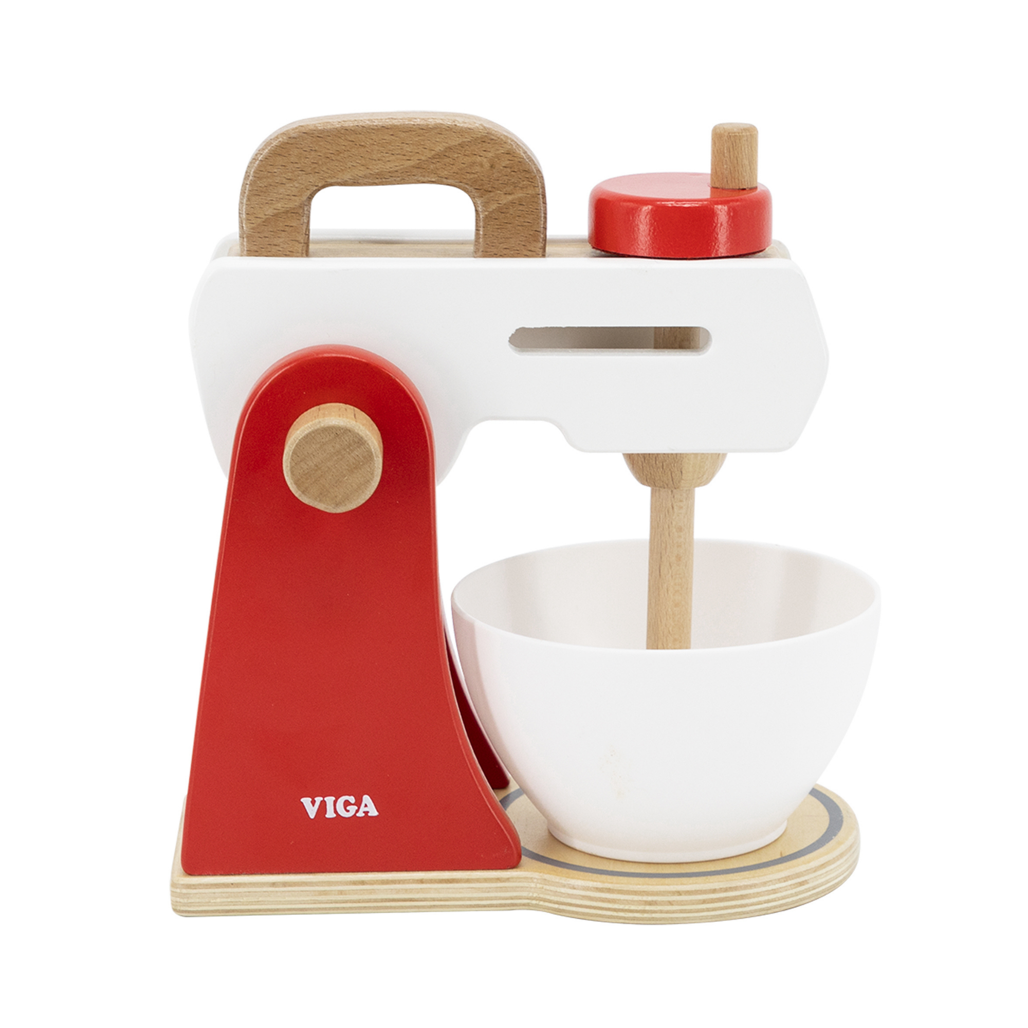 VIGA Wooden Kitchen Mixer Toy with Ingredients  Educational Roleplay Set for Children 3 Years and Up