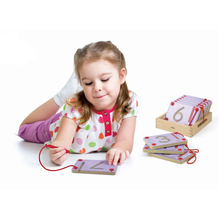 VIGA Magnetic Writing Board - Numbers 0 to 9, Montessori Educational Toy for Ages 3 and Up