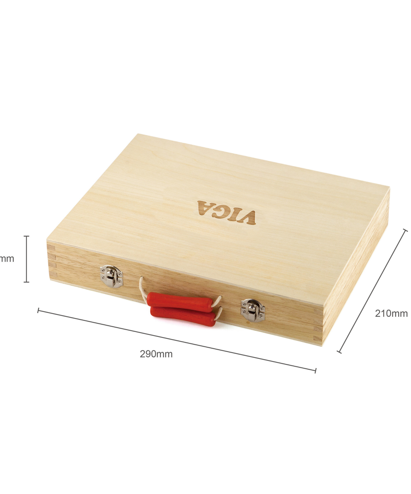 VIGA Wooden Tool Box with 10 Realistic Tools  Roleplay Set for Kids Ages 3 and Up