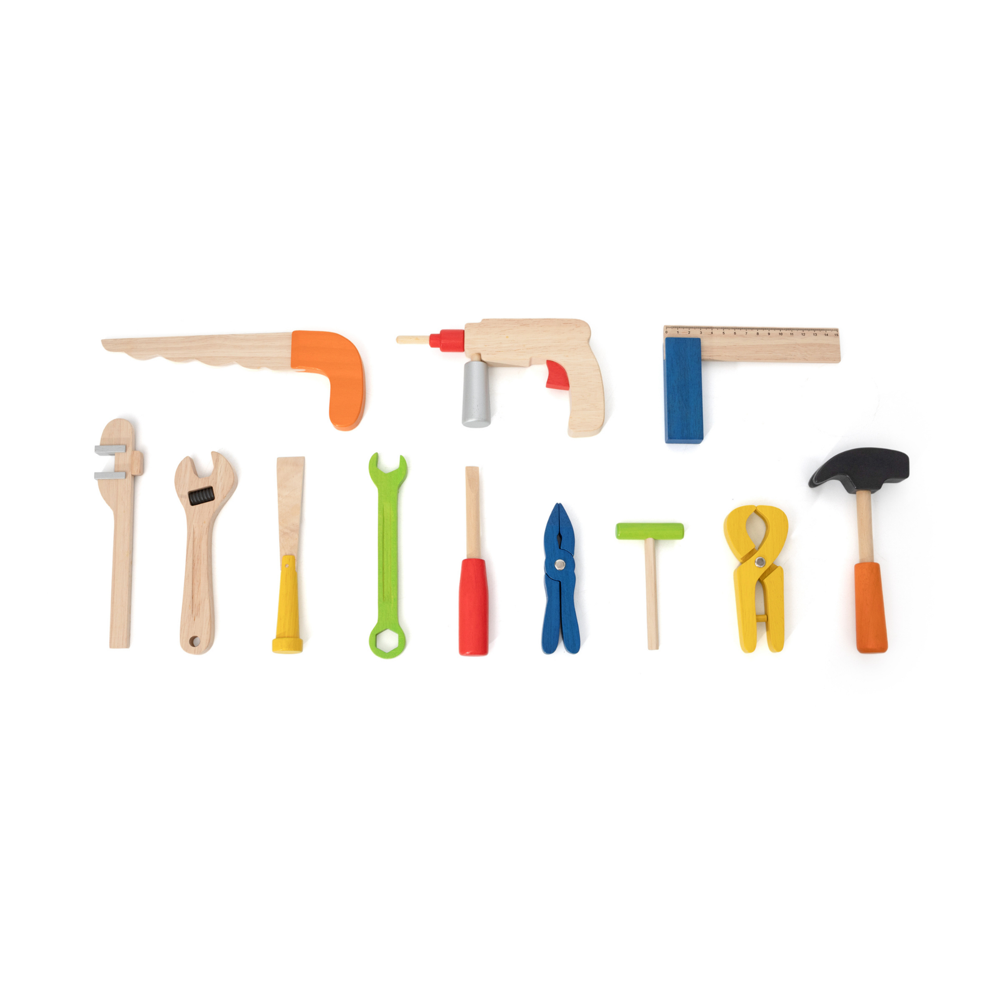 VIGA Wooden Tool Box for Kids  12 Piece Pretend Play Construction Set with Carry Case  Montessori Toy for Imaginative Learning  Ages 3 and Up