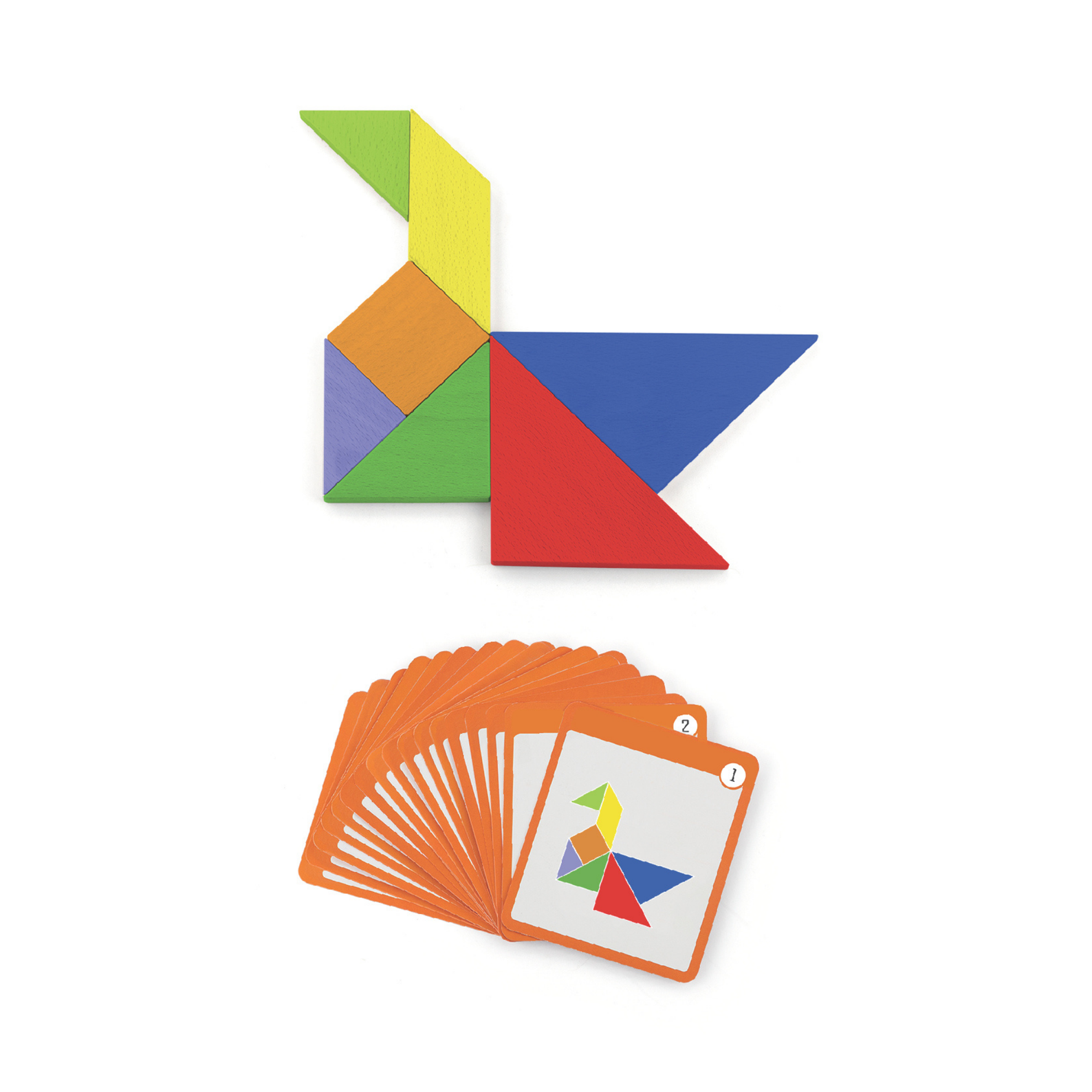 Viga Magnetic Tangram, 35 Piece Geometric Block Puzzle, Montessori Wooden Toy, Develops Sensory, Cognitive & Fine Motor Skills, Non-Toxic & Eco-friendly Kids Educational Toy, for Boys & Girls 3Y+