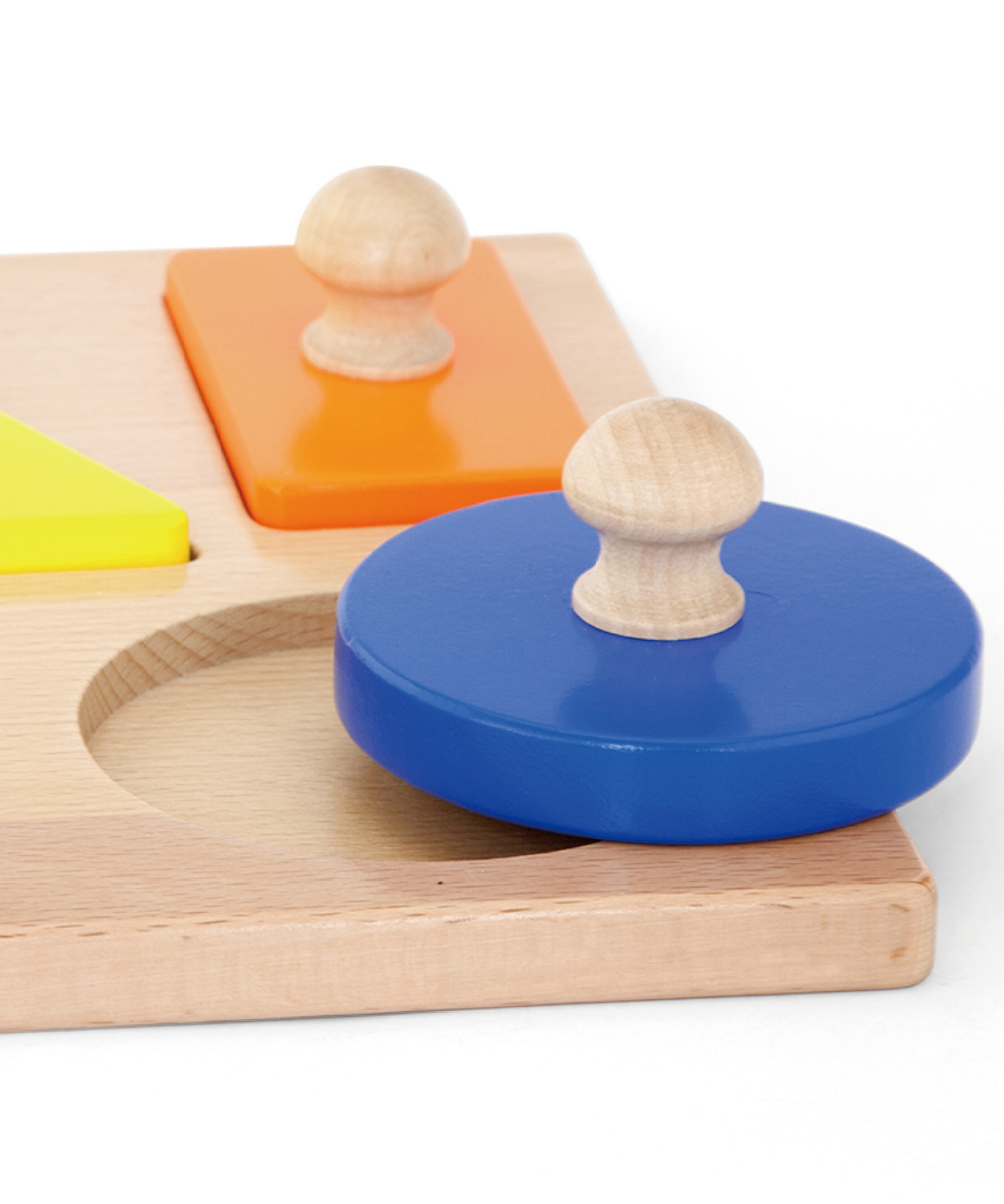 Viga Shapes, 5 Piece Knob Puzzle, Montessori Wooden Toy, Develops Sensory, Cognitive & Fine Motor Skills, Non-Toxic & Eco-friendly Kids Educational Toy, Suitable for Boys and Girls Aged 12M+