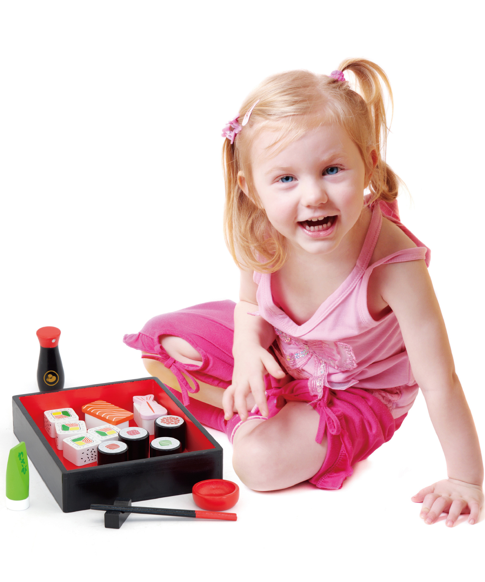 Viga Wooden Sushi Set for Kids  Pretend Play Food Toy with Chopsticks and Accessories  Learn Through Play  Ages 18 Months and Up