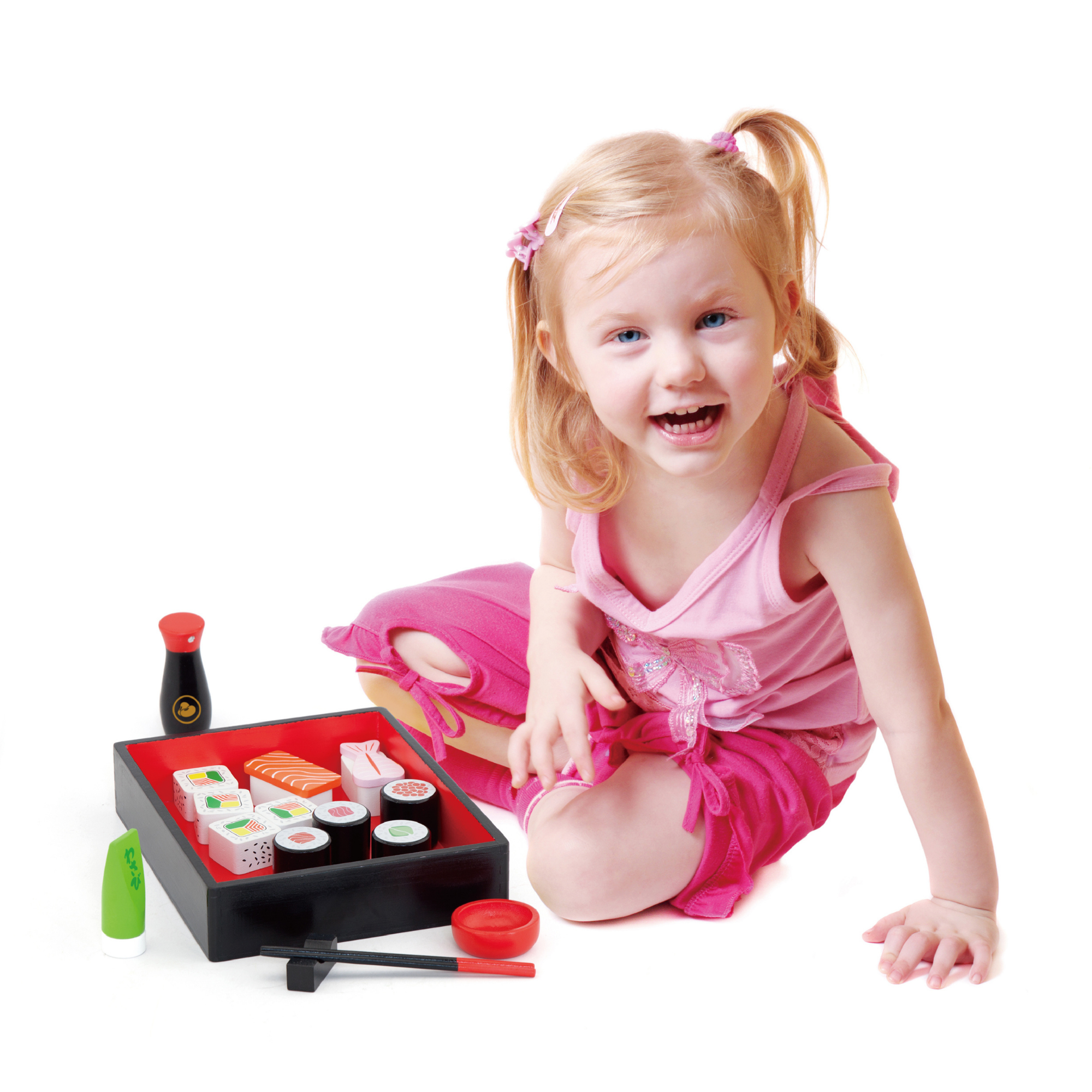 Viga Wooden Sushi Set for Kids  Pretend Play Food Toy with Chopsticks and Accessories  Learn Through Play  Ages 18 Months and Up