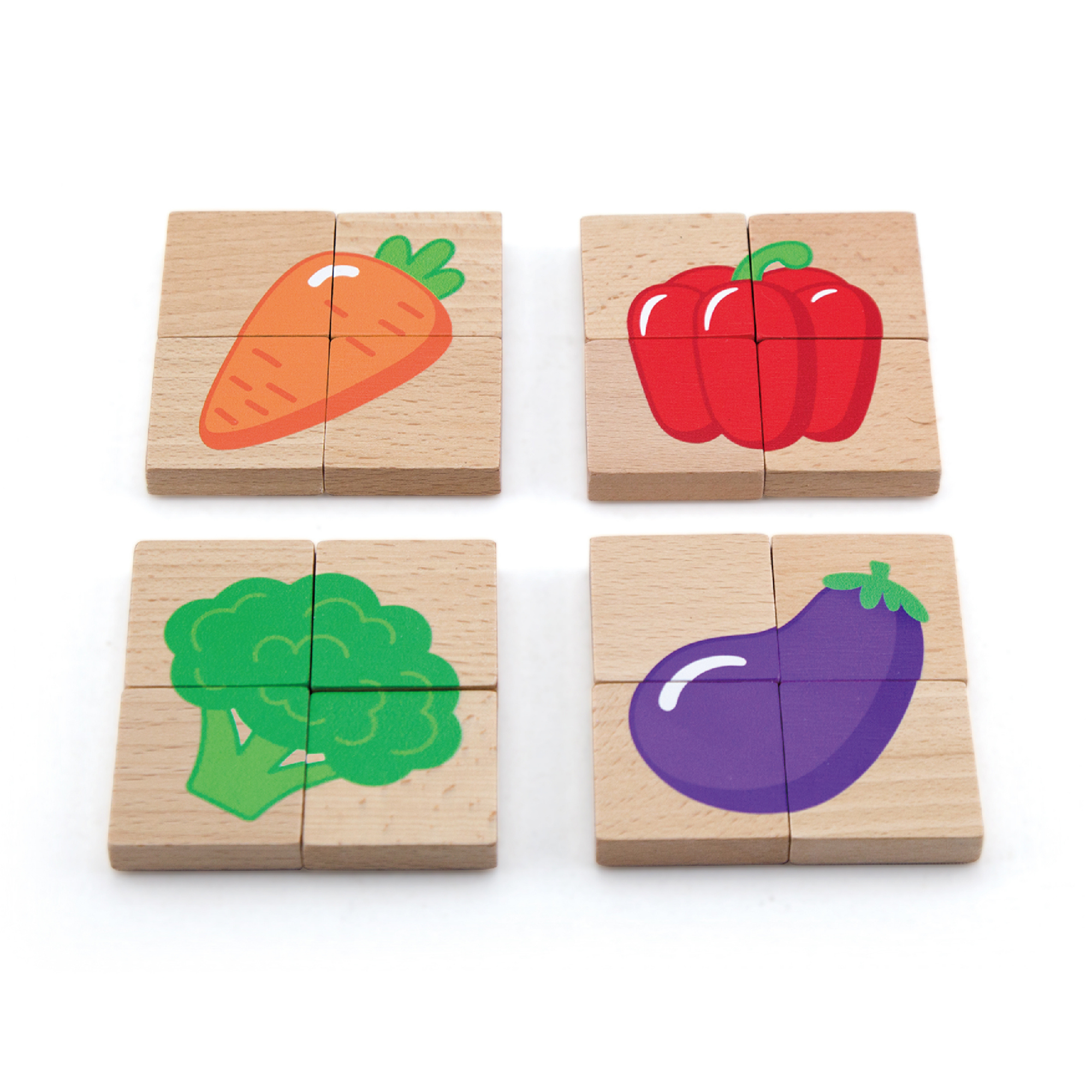 Viga Fruits, 32 Piece Magnetic Block Puzzle, Montessori Wooden Toy, Develops Sensory, Cognitive & Fine Motor Skills, Non-Toxic & Eco-friendly Kids Educational Toy, Suitable for Children Aged 18M+