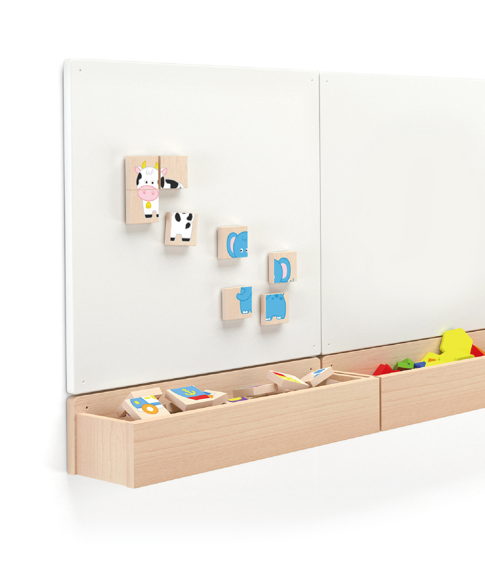 Viga Animals, 32 Piece Magnetic Block Puzzle, Montessori Wooden Toy, Develops Sensory, Cognitive & Fine Motor Skills, Non-Toxic & Eco-friendly Kids Educational Toy, Suitable for Children Aged 18M+