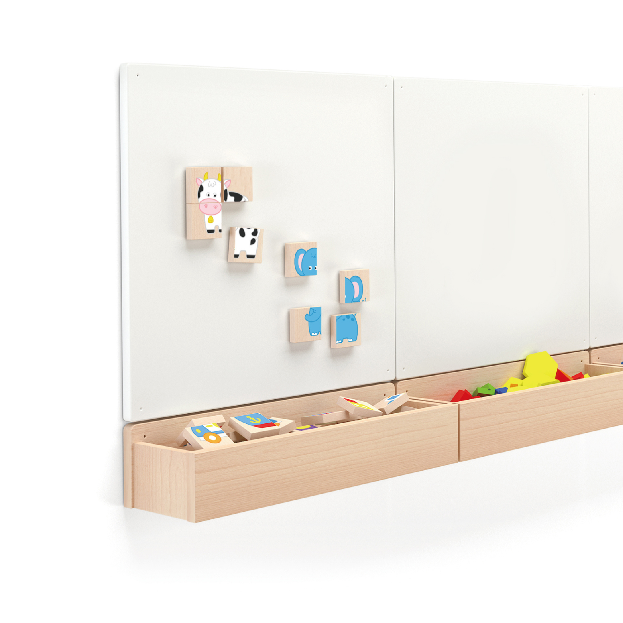 Viga Animals, 32 Piece Magnetic Block Puzzle, Montessori Wooden Toy, Develops Sensory, Cognitive & Fine Motor Skills, Non-Toxic & Eco-friendly Kids Educational Toy, Suitable for Children Aged 18M+