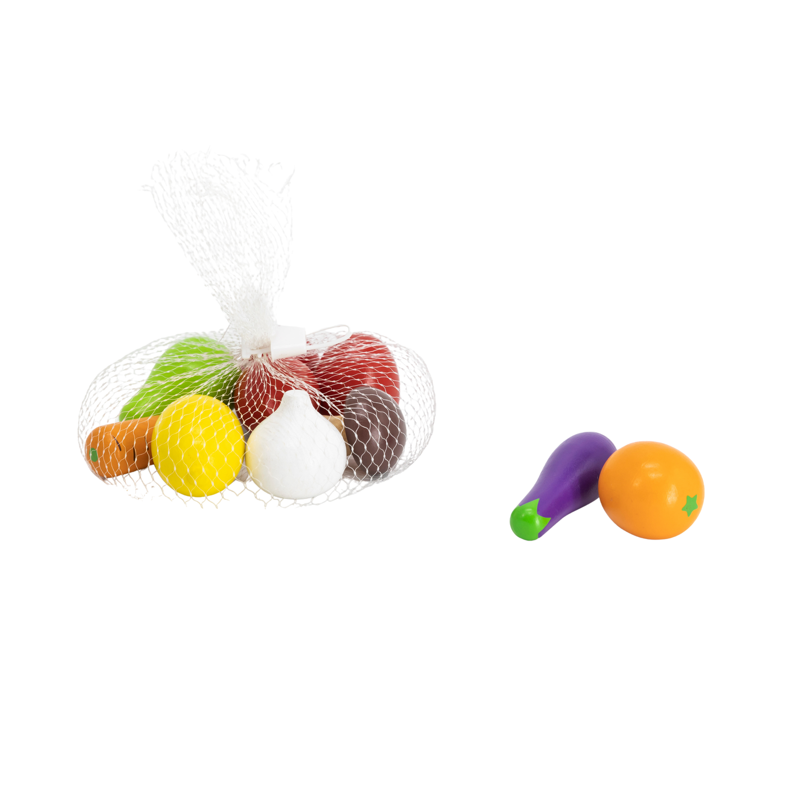 Viga Wooden Vegetable and Fruit Set for Kids  10-Piece Pretend Play Food Toy  Montessori-Inspired Learning for Roleplay Kitchens and Classrooms  Ages 3 and Up