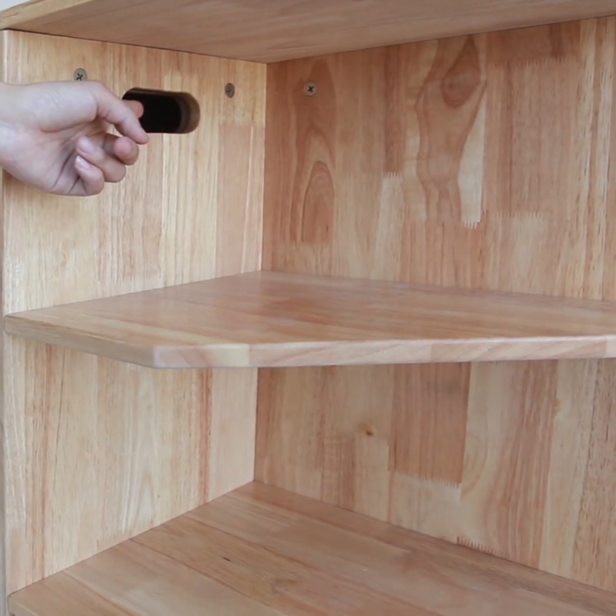 VIGA White Wooden Kitchen  Corner Shelves Pretend Play Storage Unit for Kids  Age 3 Years and Above