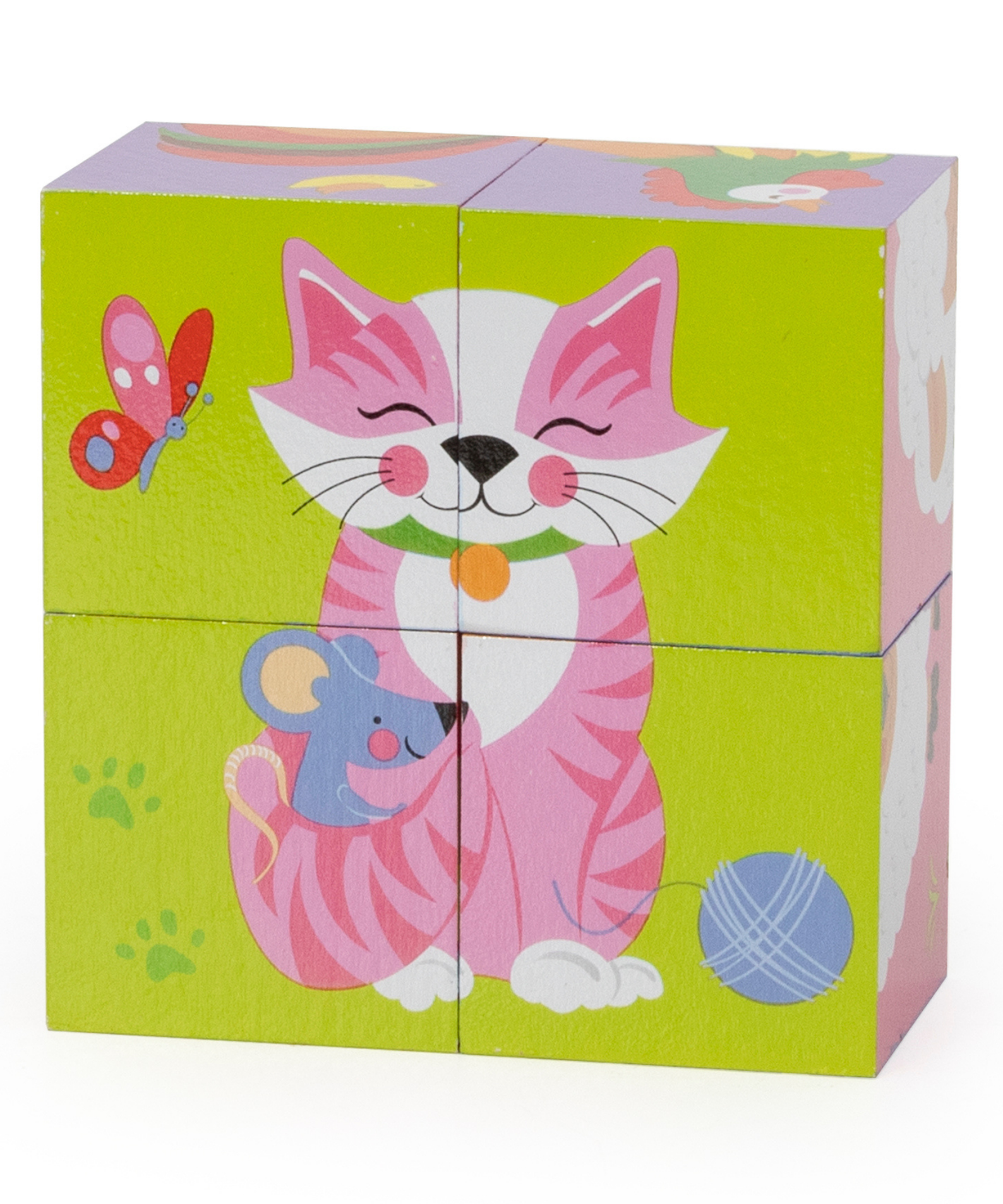 Viga Farm Animals, 6 Sided Cube Puzzle, Montessori Wooden Toy, Develops Sensory, Cognitive & Fine Motor Skills, Non-Toxic & Eco-friendly Kids Educational Toy, Suitable for Boys and Girls Aged 2Y+